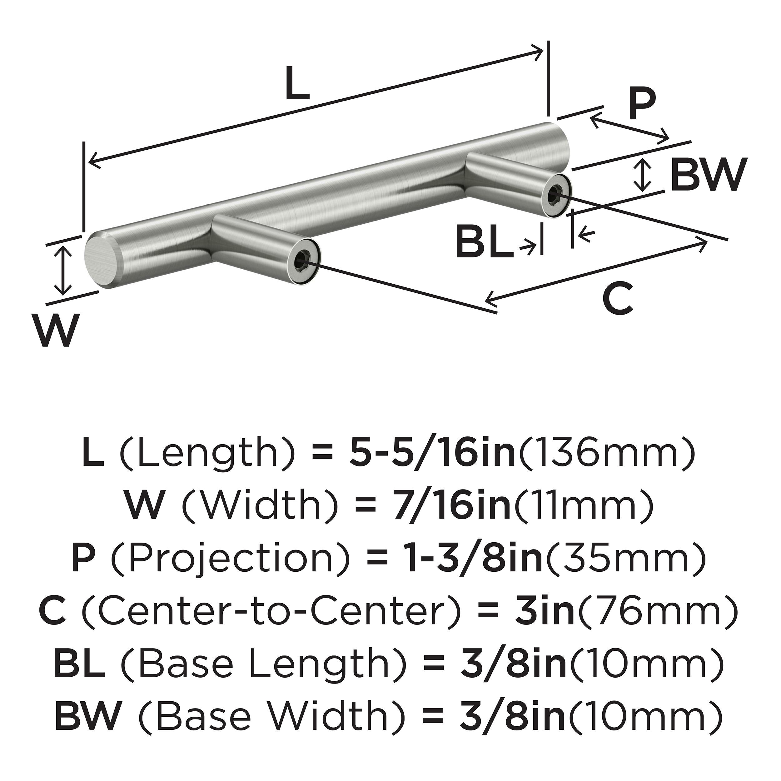 Amerock 25VMP37240SS Cabinet-Pulls - View #4