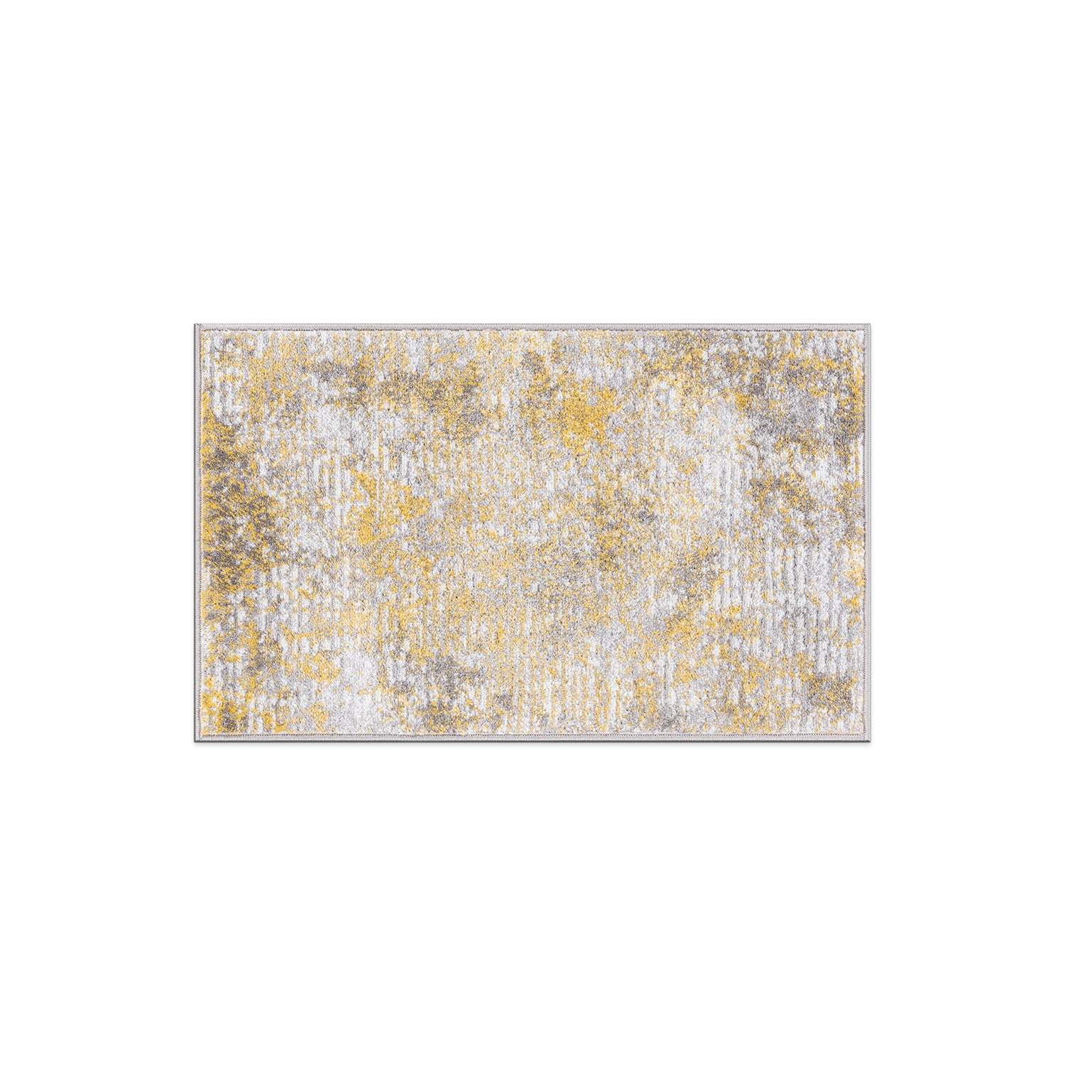 World Rug Gallery 936YELLOW2X3 2 x 3 (ft) Loomed Polypropylene Yellow Rectangular Indoor Abstract Global Area rug