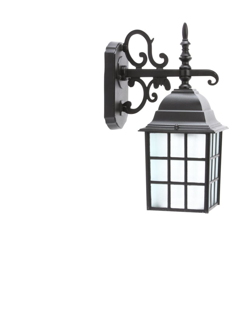 Portfolio 14.37-in H Sand Black Outdoor Traditional Lantern Wall Light NEW!