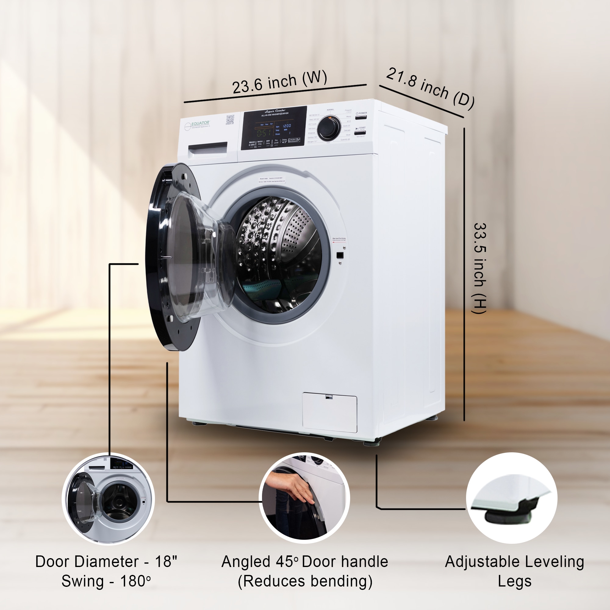Equator Advanced Appliances EZ 4600 W Combination-Washers-Dryers - View #7