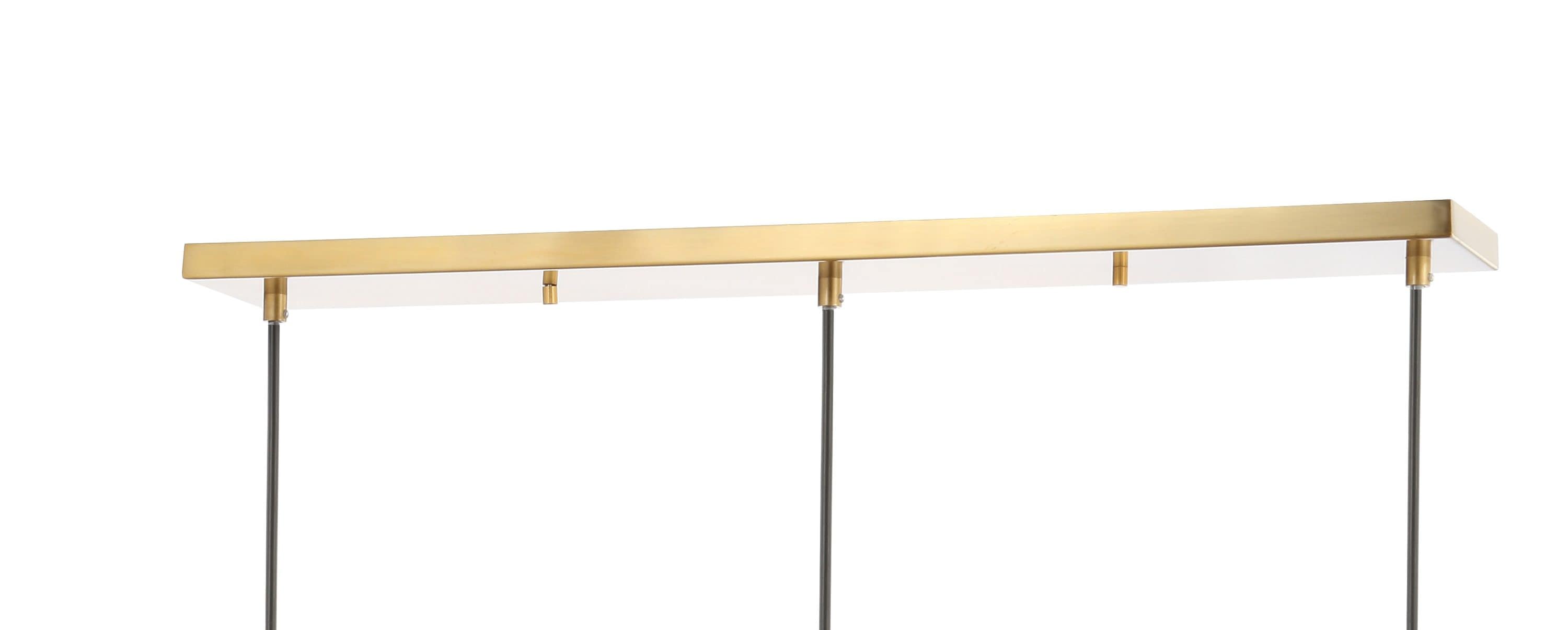 Colin Modern Transitional Brass Gold LED Triple Pendant Light