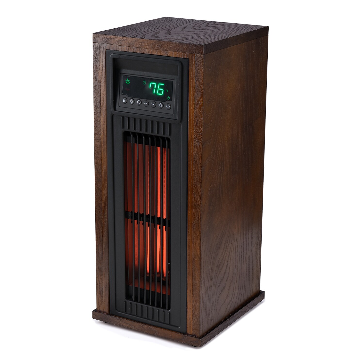 Lifesmart 1500 Watt Infrared Cabinet Indoor Electric Space Heater With Thermostat At