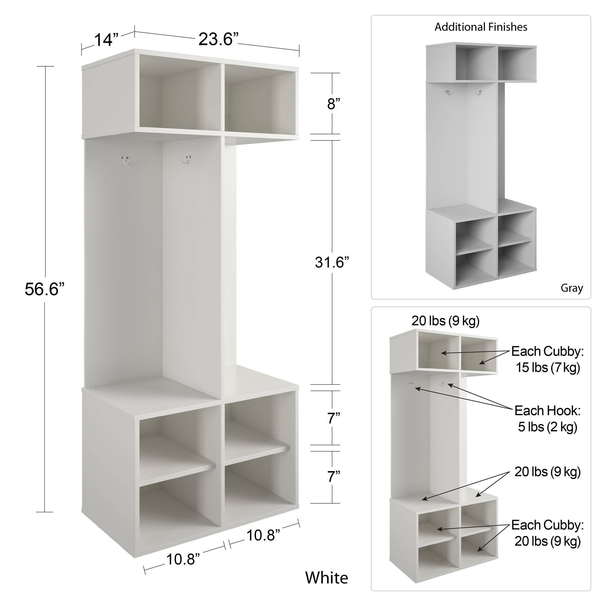 Ameriwood Home Nathan Kids Large Toy Storage Bookcase, Dove Gray in the Toy  Boxes department at