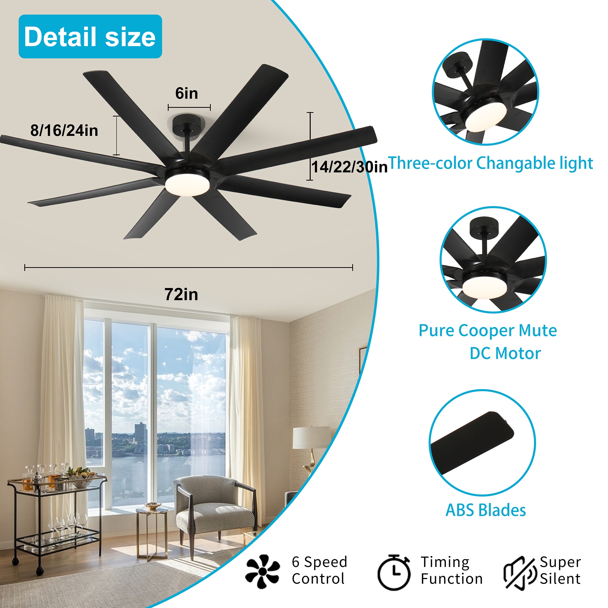 SINOFURN SYB570030BN Ceiling-Fans - View #6