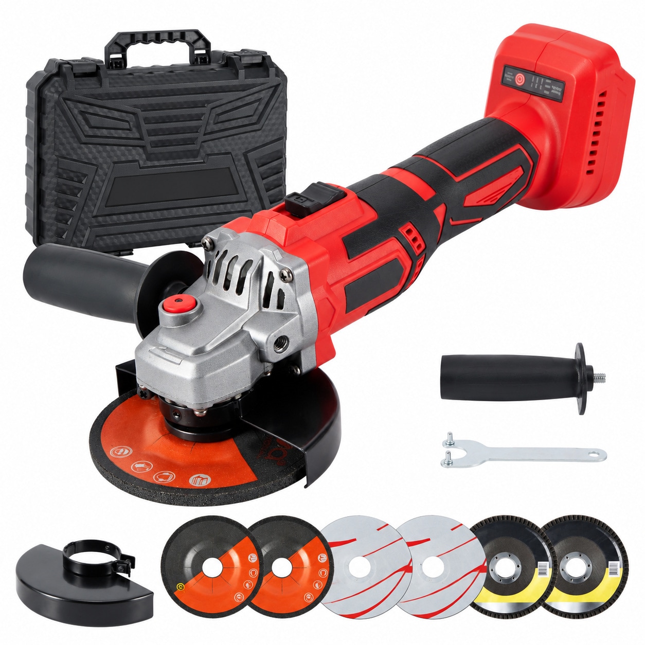 Avid Power Cordless 4-1/2 Inch Angle Grinder Brushless Motor 6 Adjustable Speeds Tool Only