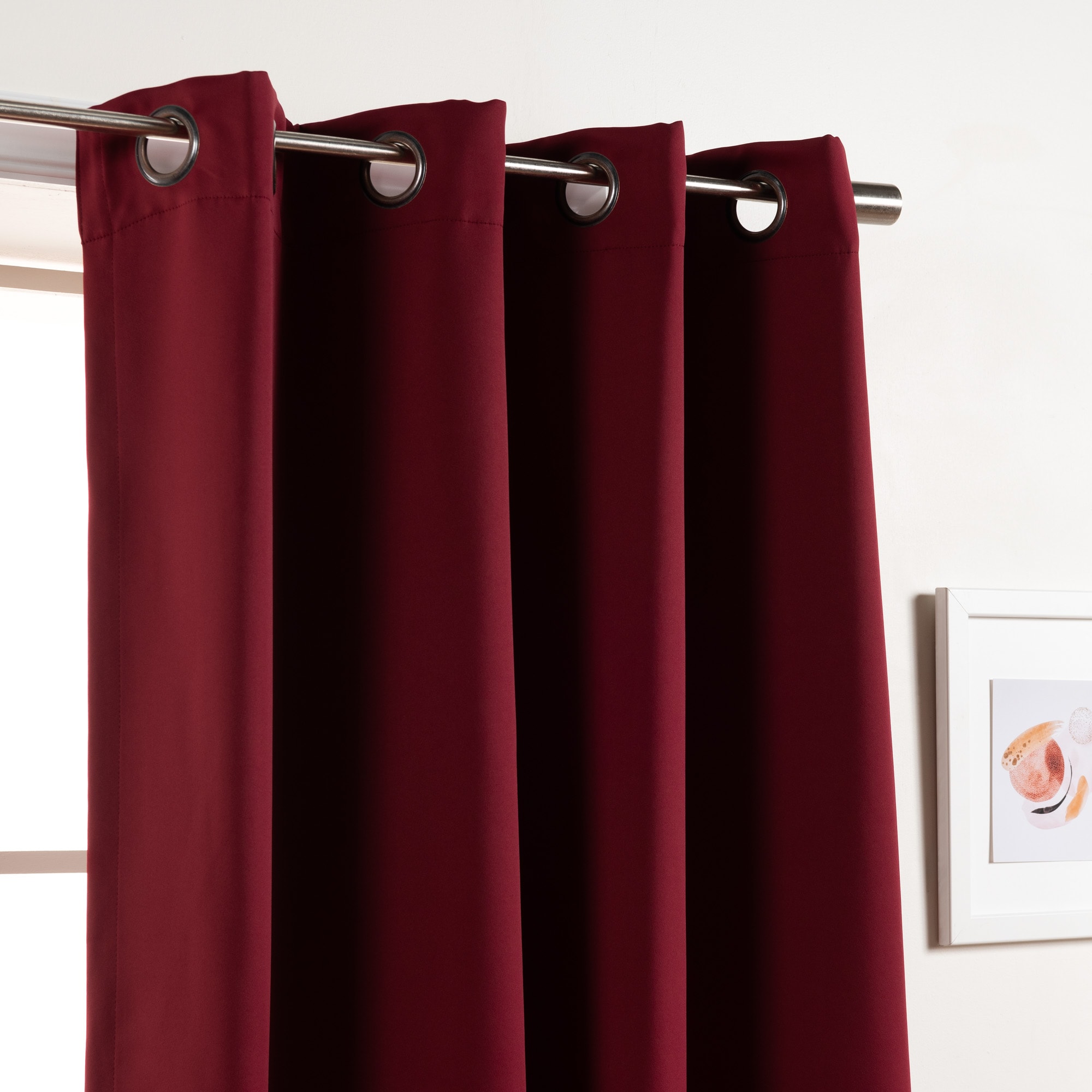 Best Home Fashion GR-WIDE-100X96-BURG curtains - View #2