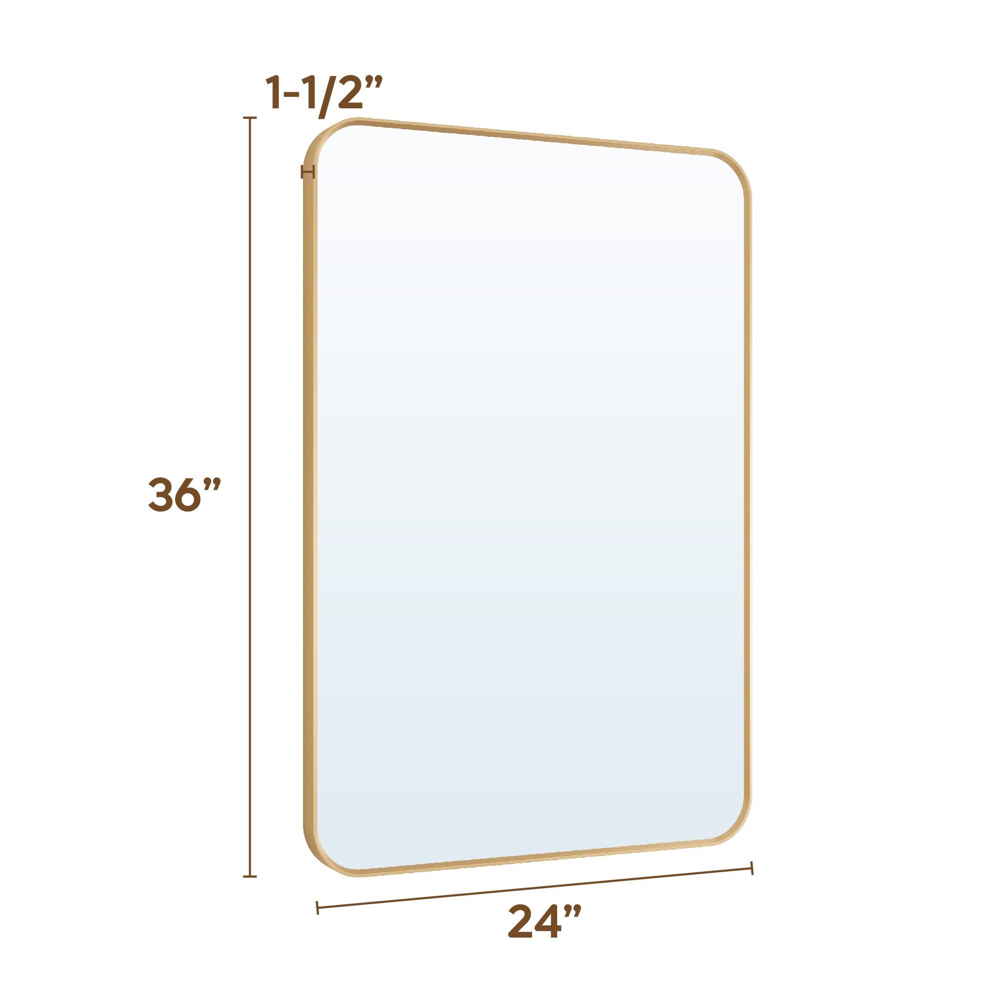 WELLFOR F1MR2436BG Framed-Bath-Mirrors - View #10