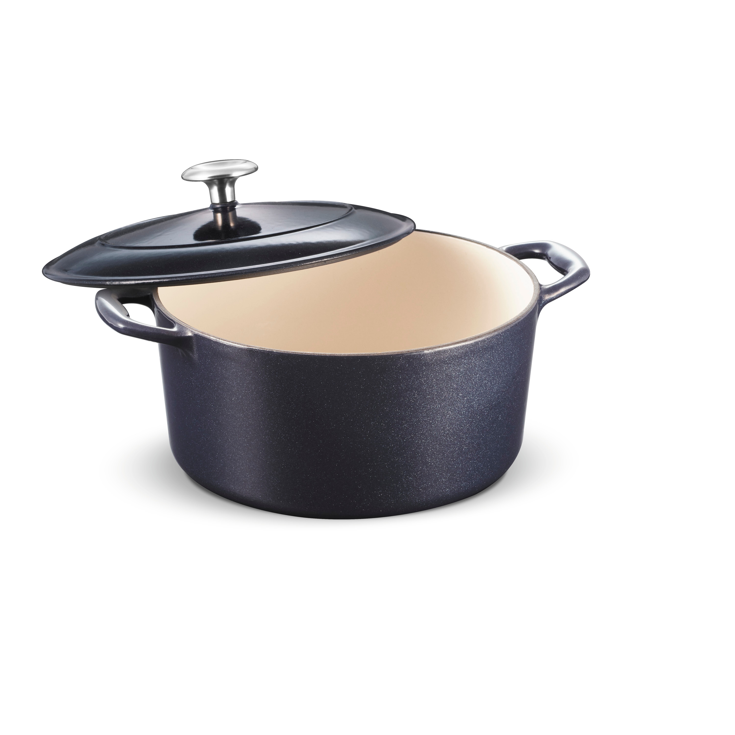 Tramontina Bestow 5.5 Quart Enameled Cast Iron Covered Round Dutch Oven - Dark Blue