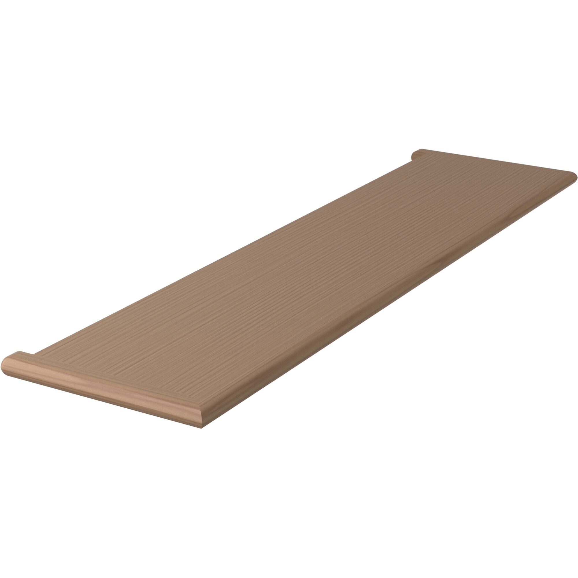 L.J. Smith Stair Systems 807010X42MR2-P 42-in x 10.5-in x 1-in Brown Poplar Double return Bullnose Stair Tread