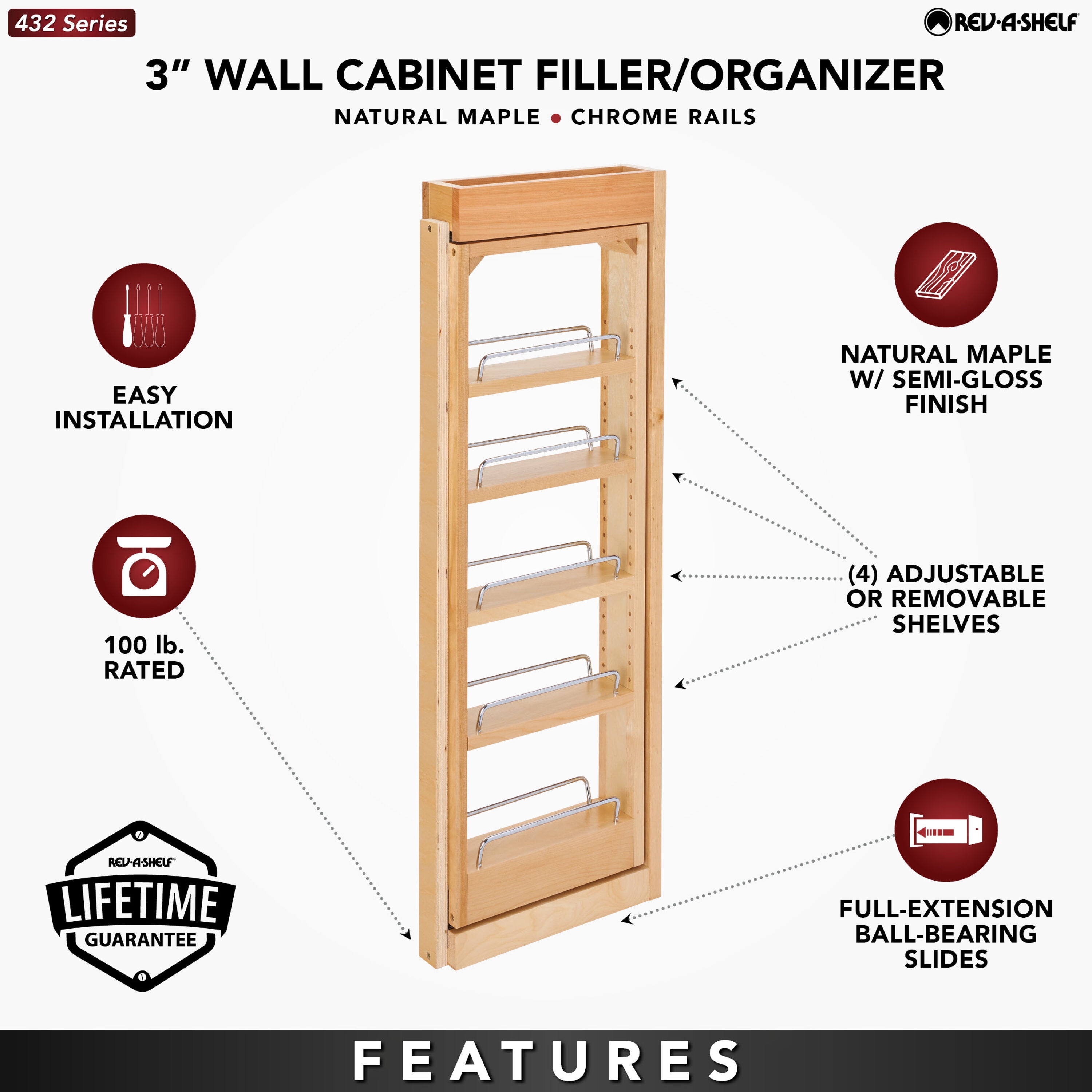 Rev-A-Shelf 432-WF33-3C Pull-Out-Cabinet-Baskets - View #2
