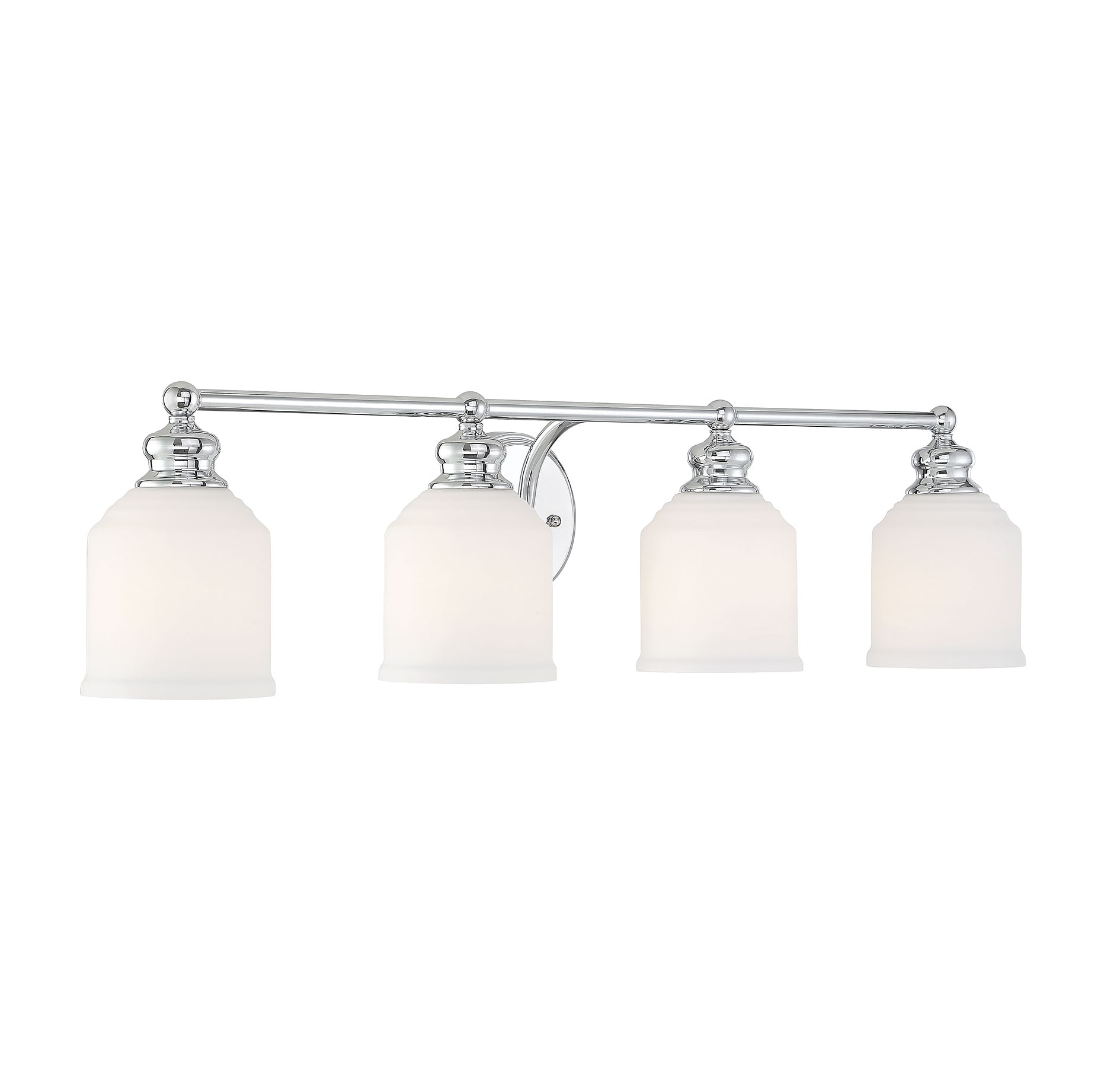 Savoy House Essentials 8-6836-4-11 Melrose 33.5-in 4 -Light Polished Chrome Vintage Vanity light