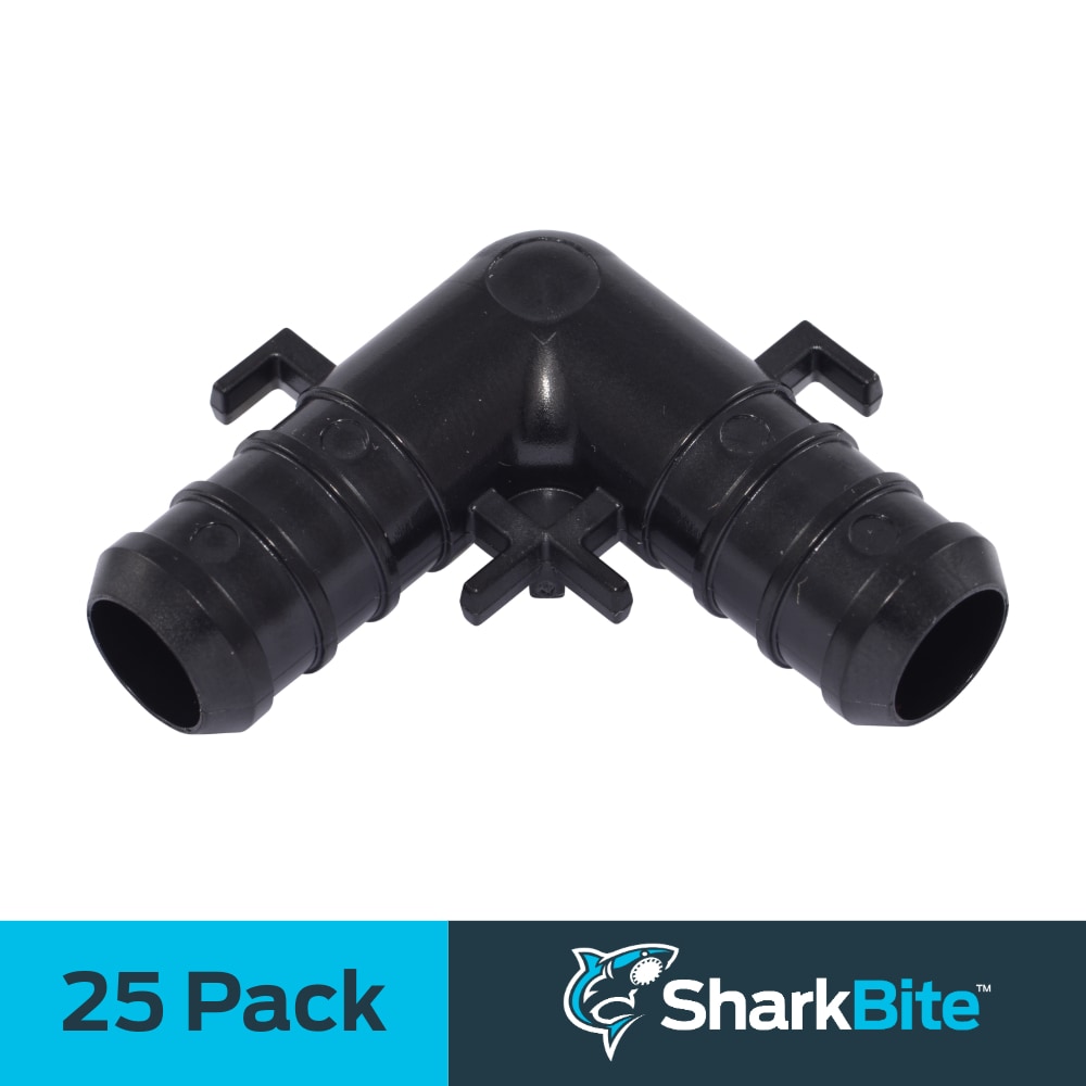 SharkBite UP248 1/2-in PEX Crimp Poly 90-Degree Elbow (25-Pack)