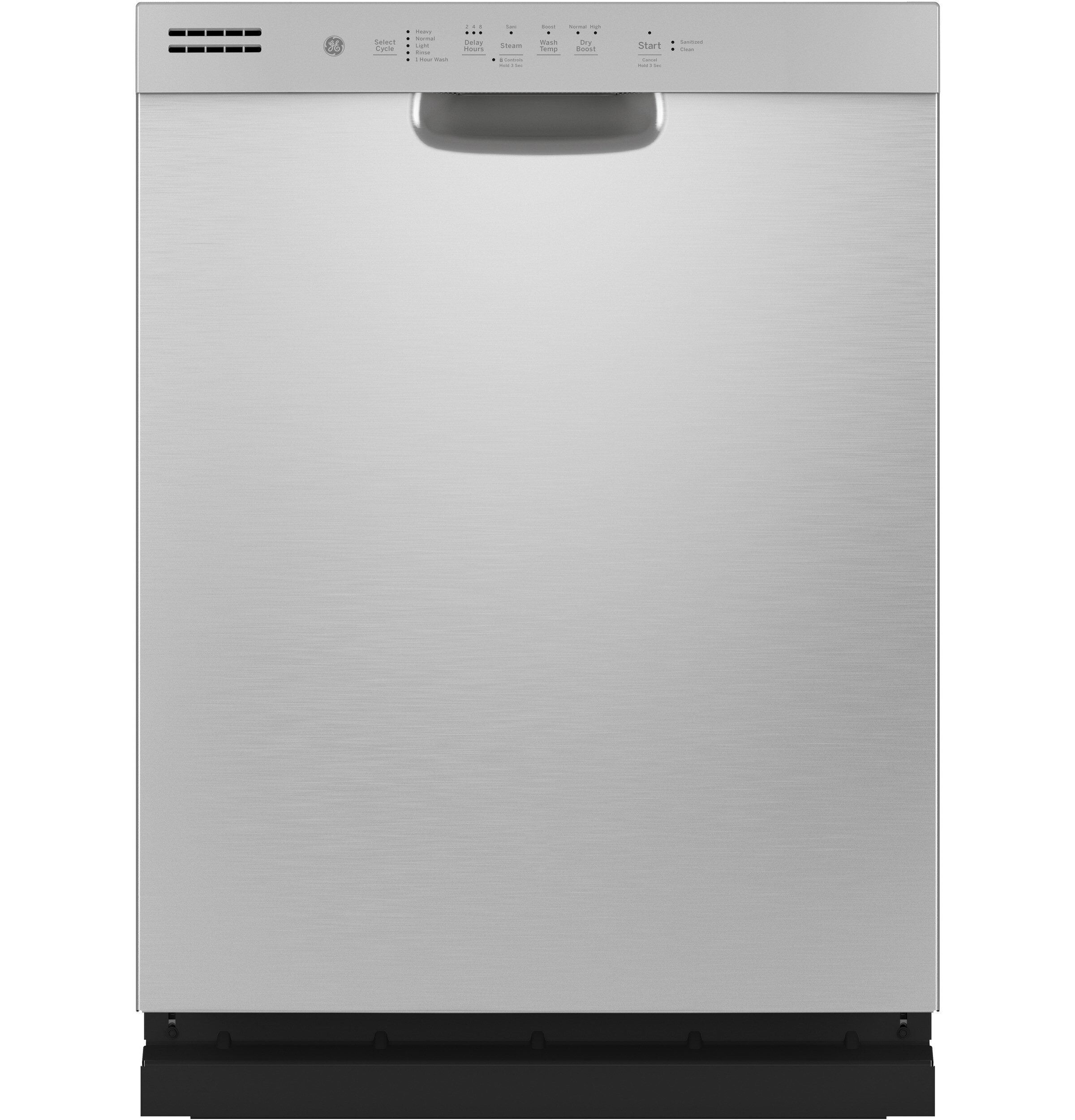 GE Dry Boost Front Control 24-in Built-In Dishwasher (White