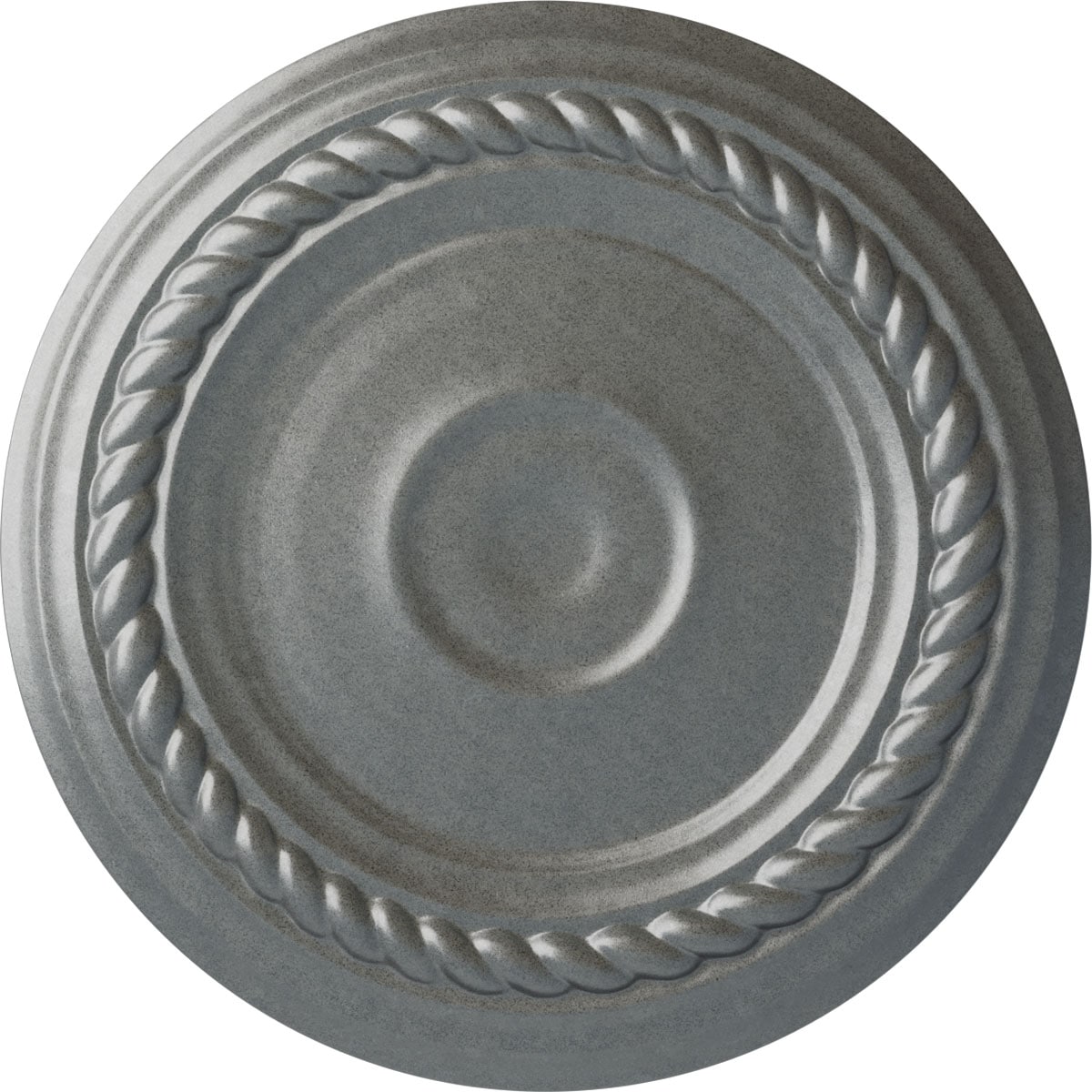 Ekena Millwork CM07ALPLS Small Alexandria 7.875-in W x 7.875-in L Painted Platinum Polyurethane Whole Ceiling Medallion