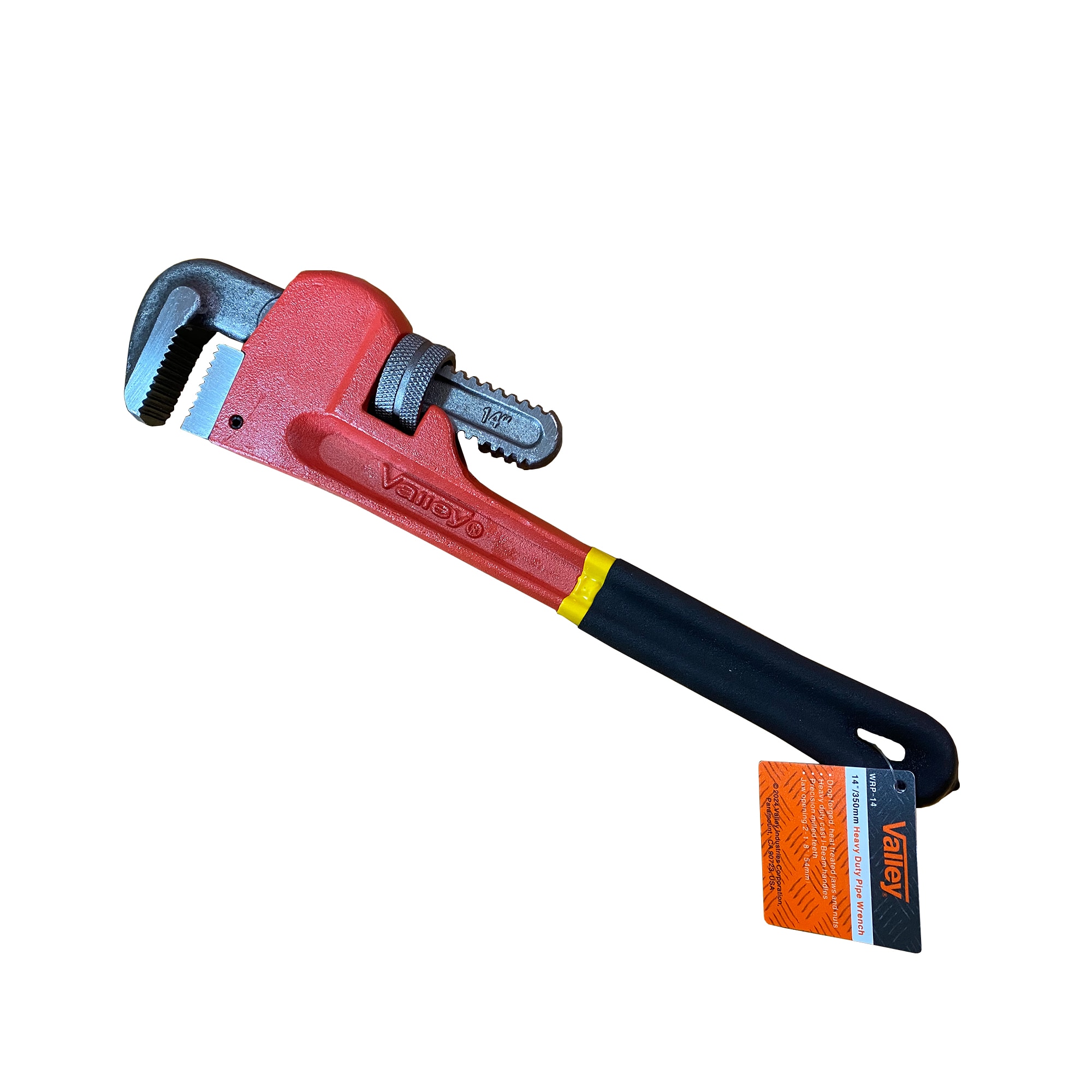 Valley 14 Inch Heavy Duty Pipe Wrench Steel Jaws Matte Grip #22714