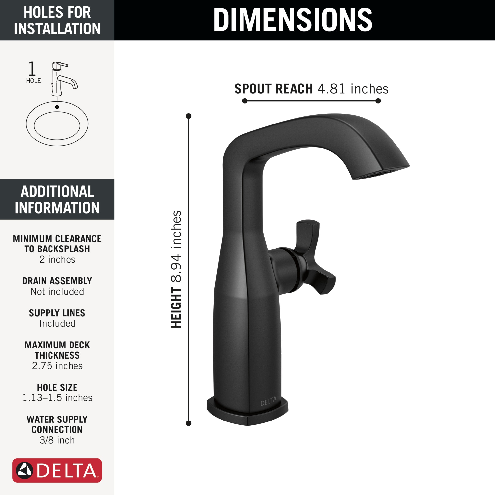 Delta 6766-BL-DST Lavatory-Faucets - View #3