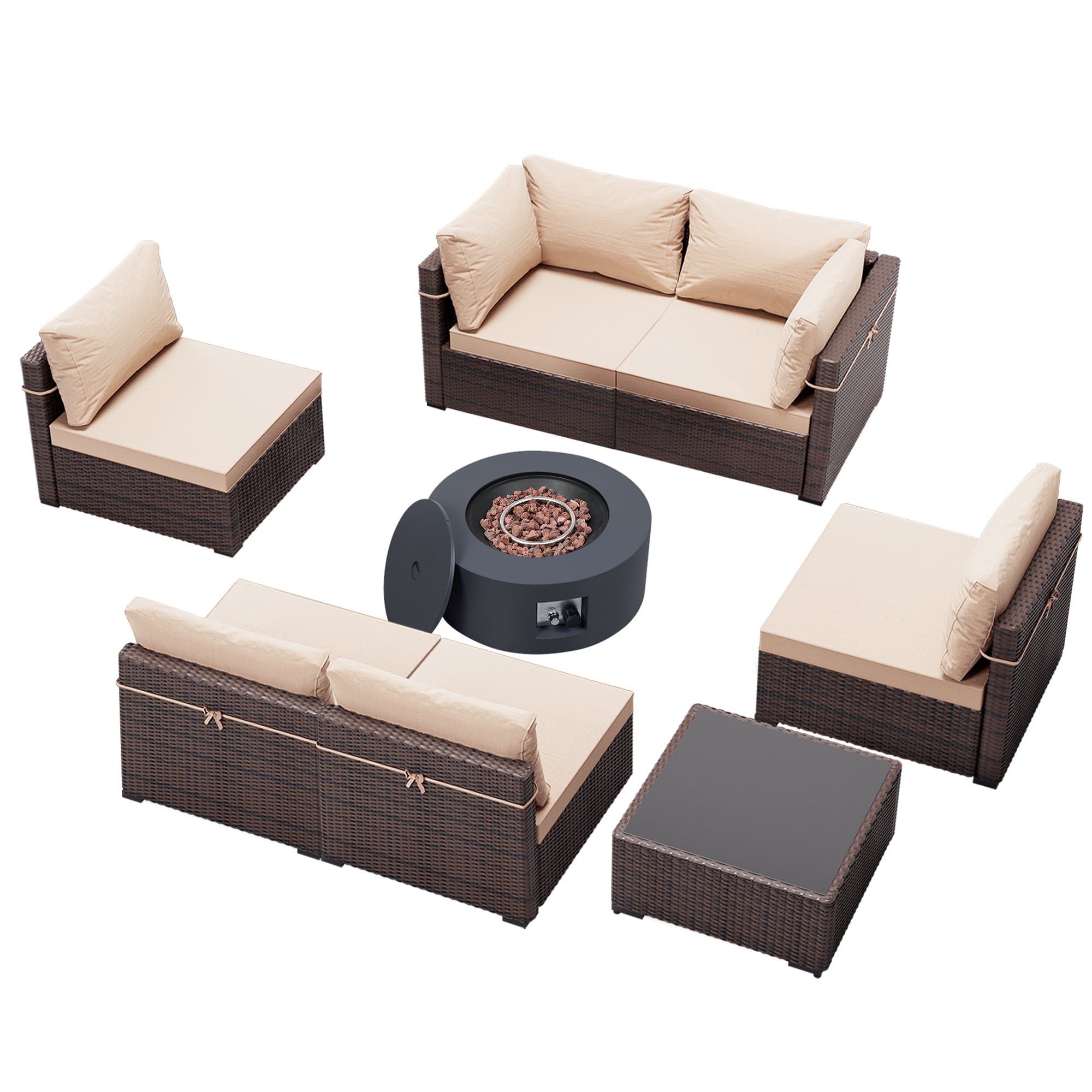 UPHA PL-2CZ-28DK-Z1 Patio-Conversation-Sets - View #2