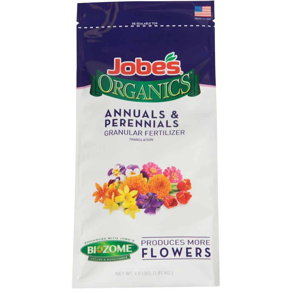 Jobe's 09627 Organics Annual and Perennial Plant Food 4-lb 3-5-4 Flower Food
