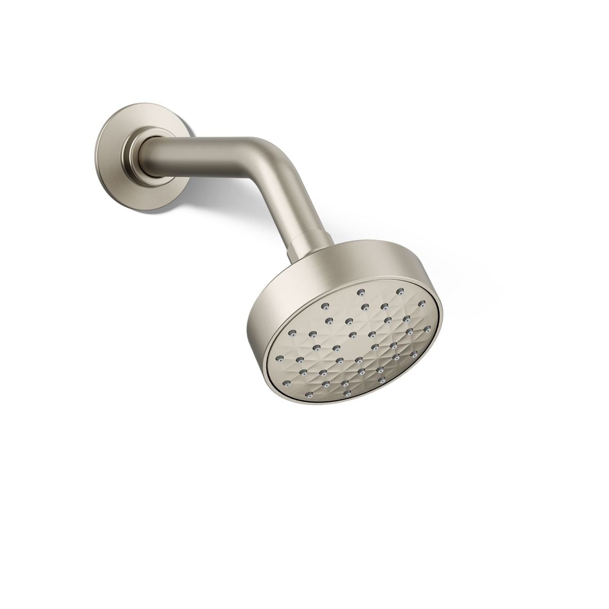 KOHLER - Awaken 1 -Spray Vibrant Brushed Nickel 3.5-in Round High Pressure Shower Head 2.5 GPM