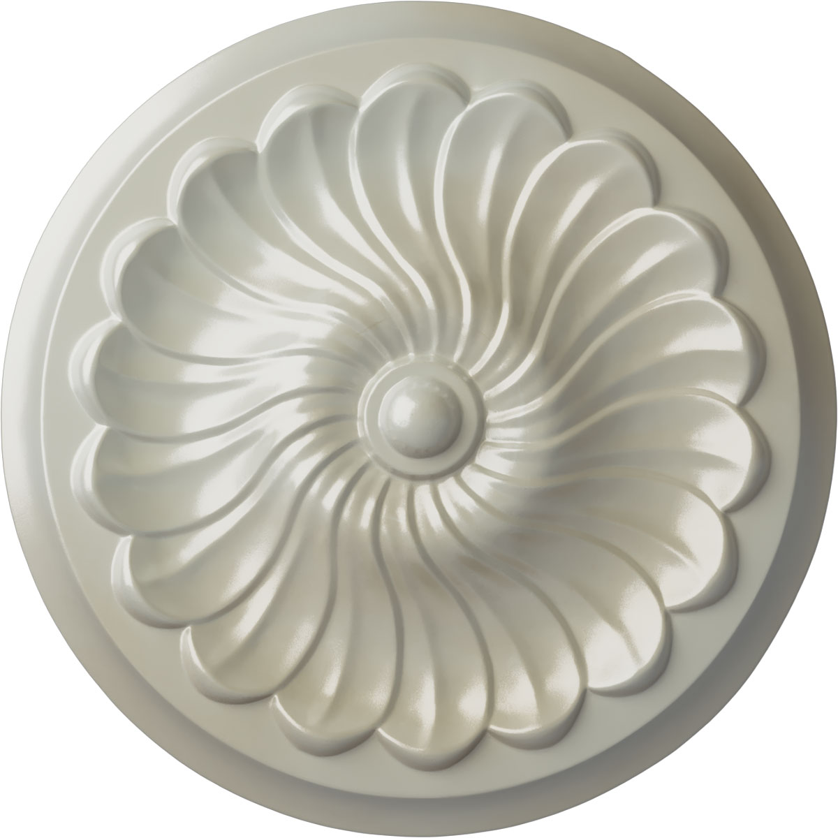 Ekena Millwork CM12FLFBS Flower Spiral 12.25-in W x 12.25-in L Painted Flash Blue Polyurethane Whole Ceiling Medallion