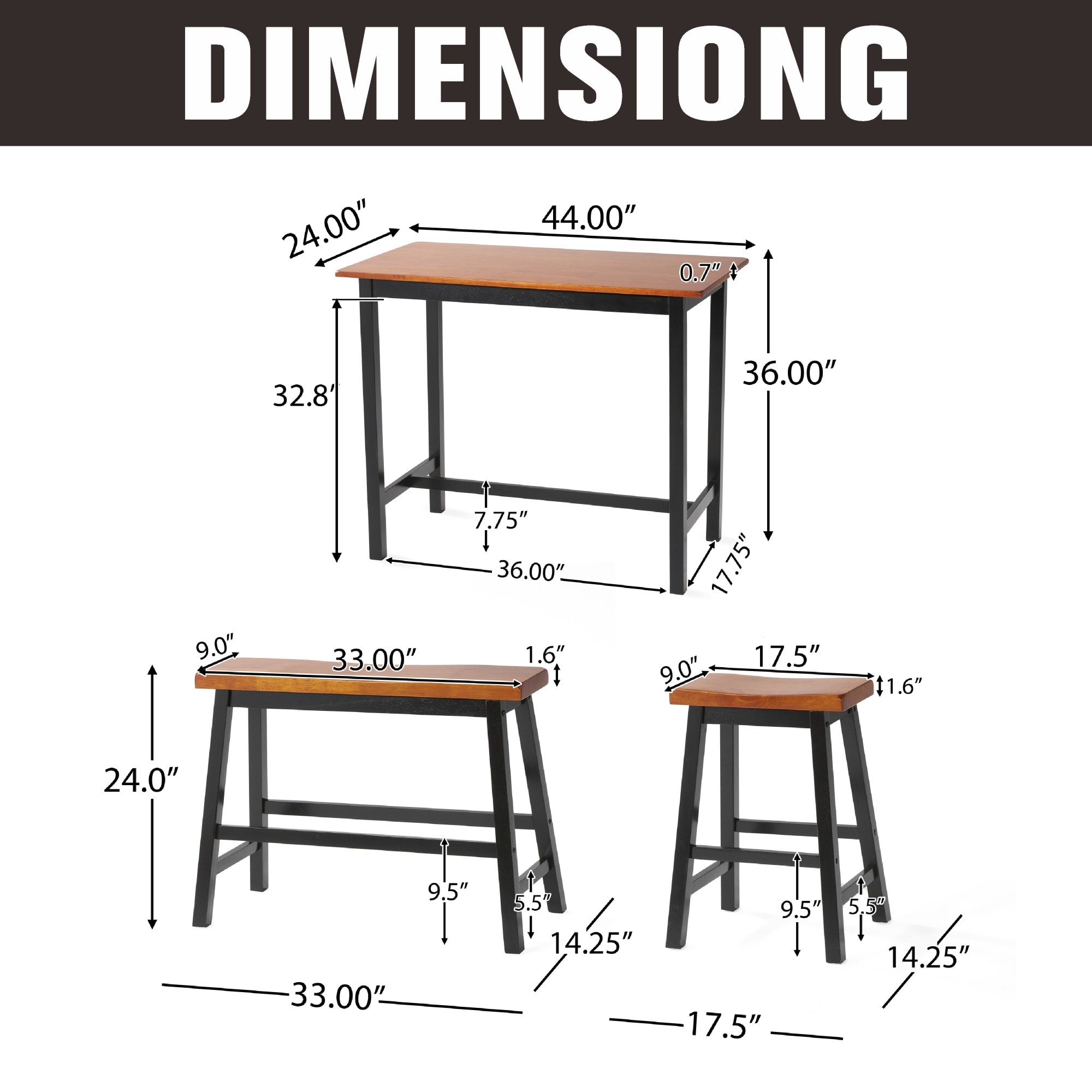 Hrinhom HC-N7007-WALNUT Dining-Sets - View #11