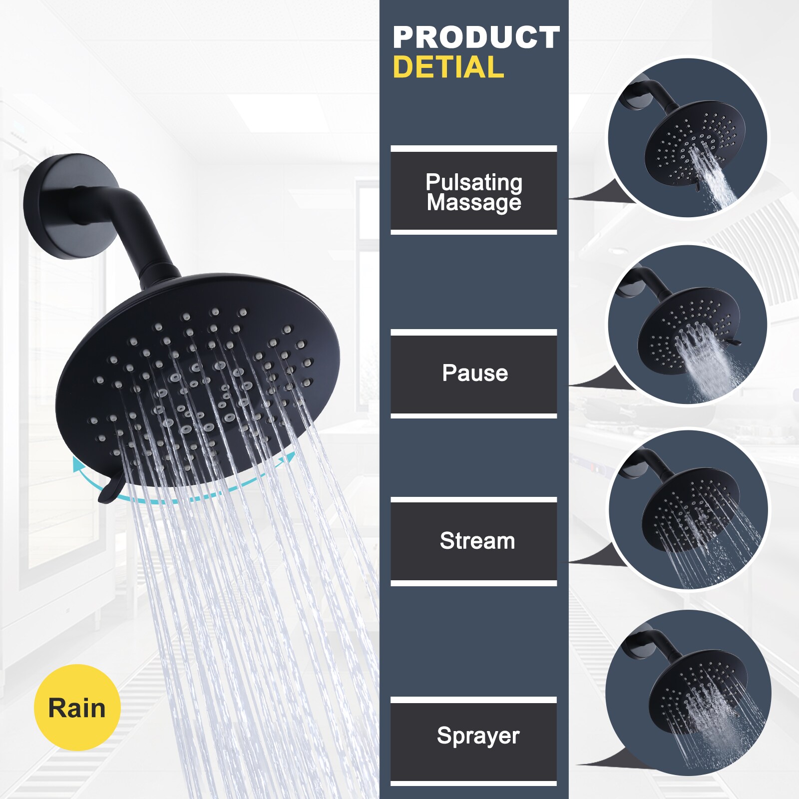 WOWOW 3090701D Showerhead-Bar-Panels - View #7