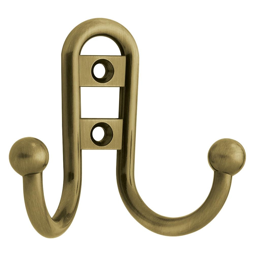 Antique Brass 5-Pack Basics Robe Hook
