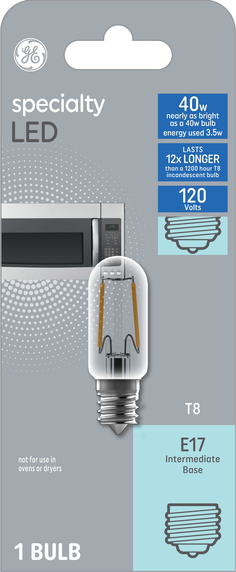 KEI D34L Refrigerator Bulb 5W 40 watt 120V Replacement, Compact Bright E26  Medium Base Corn Lamp for Fridge Freezer Appliance Home Lighting, A15 T10