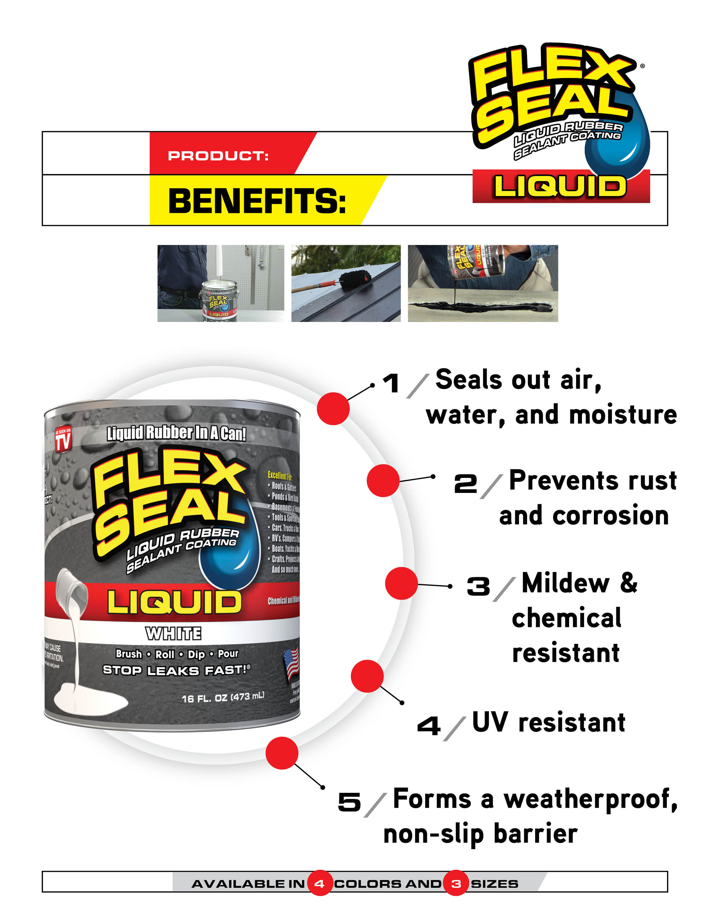 Flex Seal Liquid Rubber Sealant Coating - White, 14 oz - Kroger