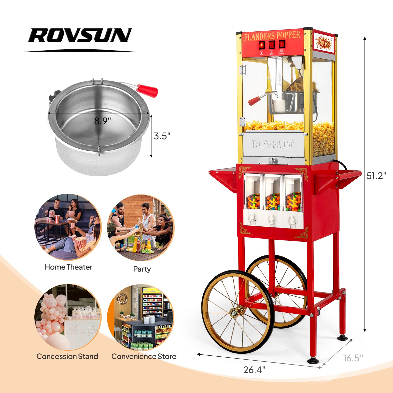 ROVSUN LS-G66000137 Popcorn-Makers - View #6