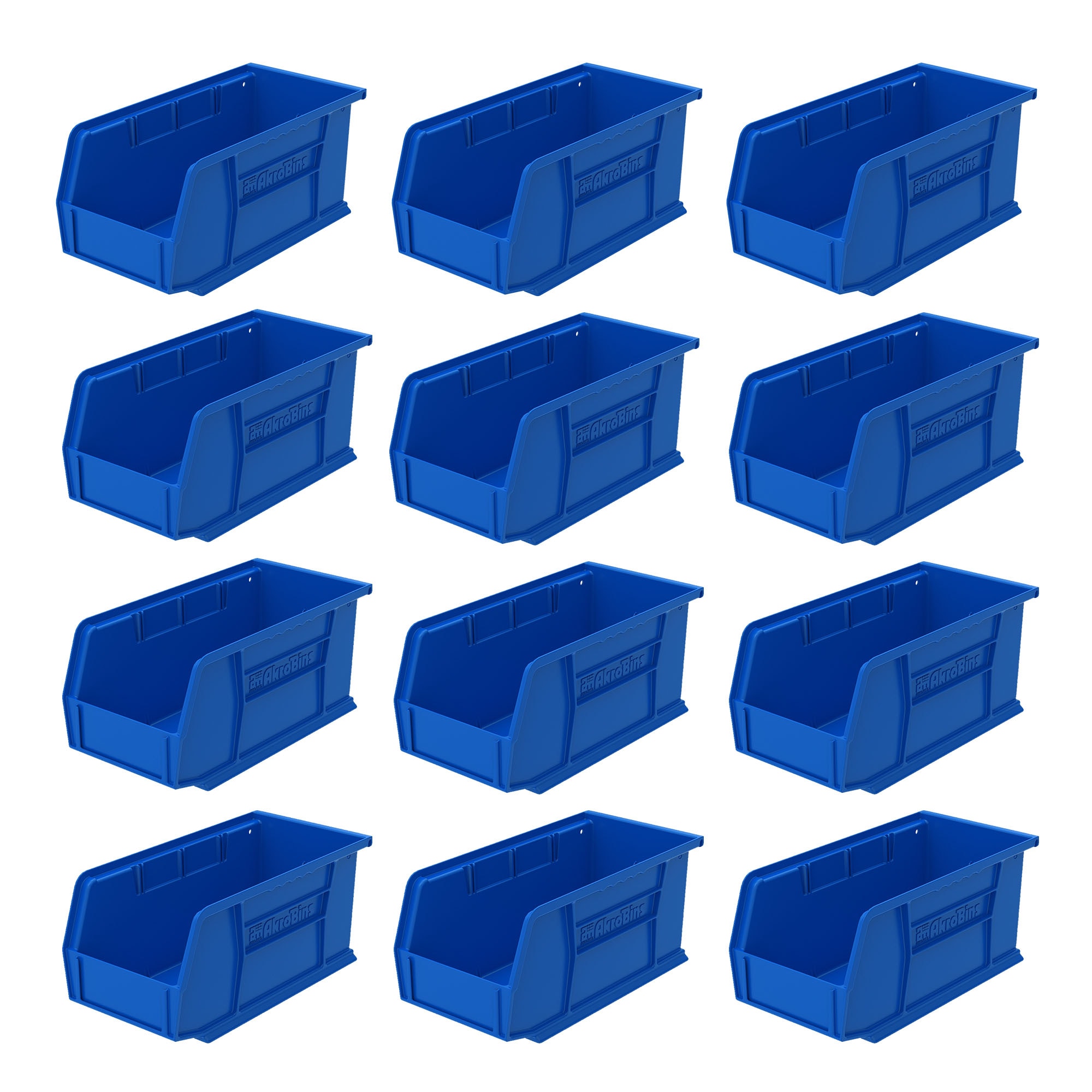 Akro-Mils 12 Pack AkroBins Plastic Storage Bins Space-Saving