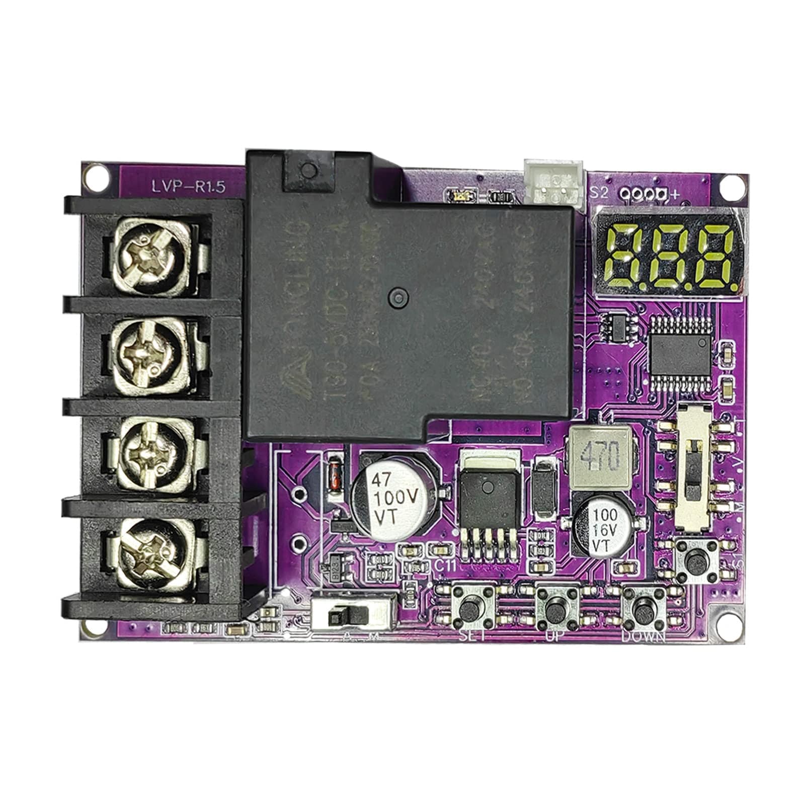 Aoibox  40A DC 5V 60V Low Voltage Disconnect Module 2 in 1 powering Discharging Protection Board with LCD Display