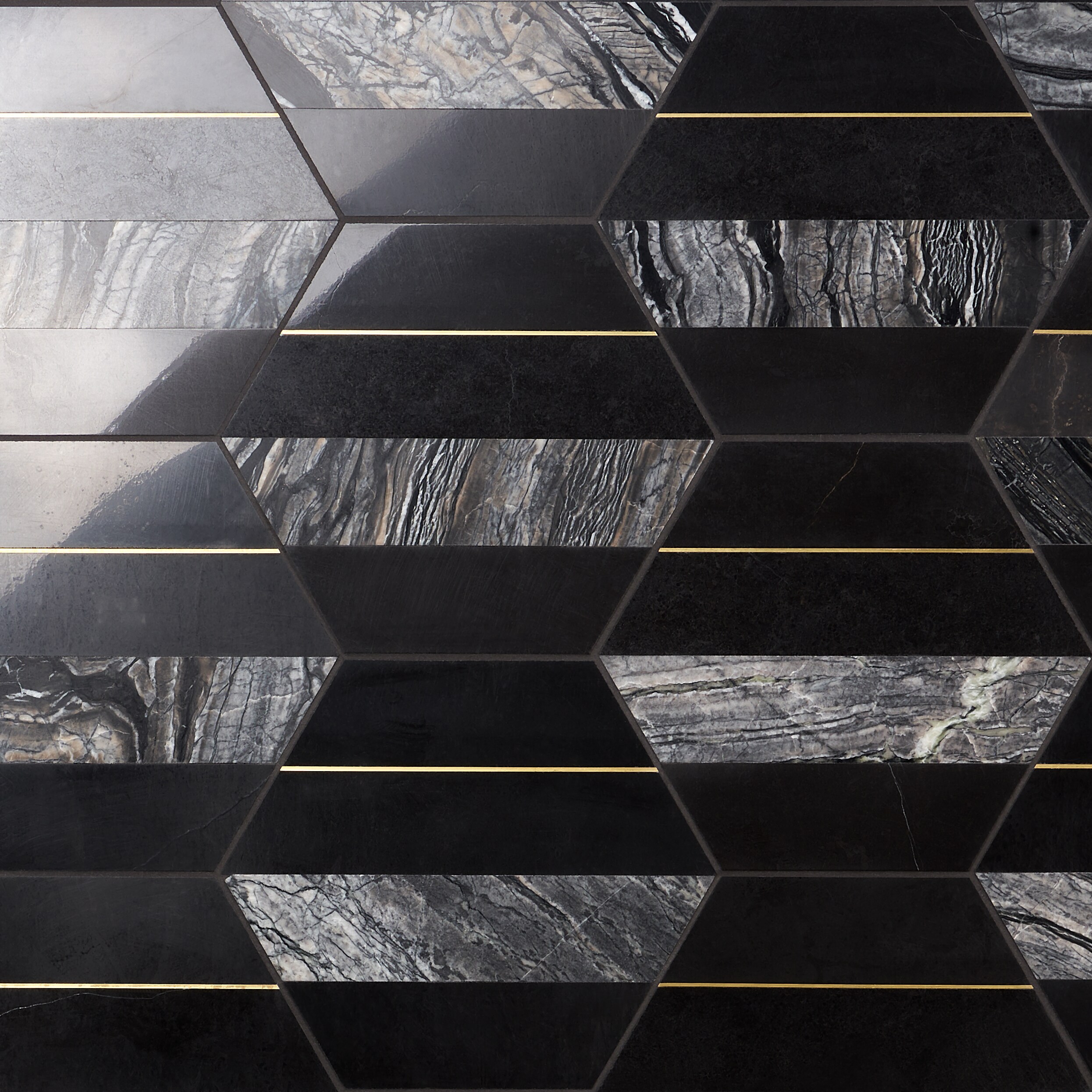 Black Marquina Marble Bath Accessories - Polished Brass