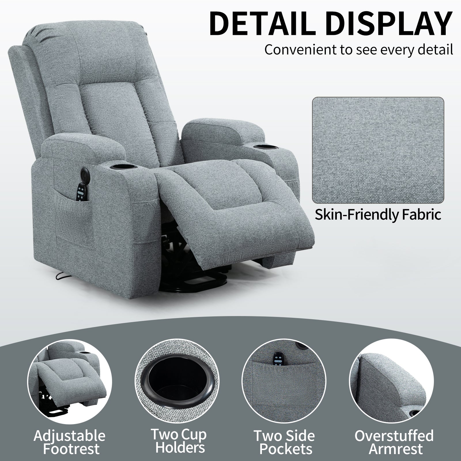 Boyel Living BL-CM888GY recliners - View #10