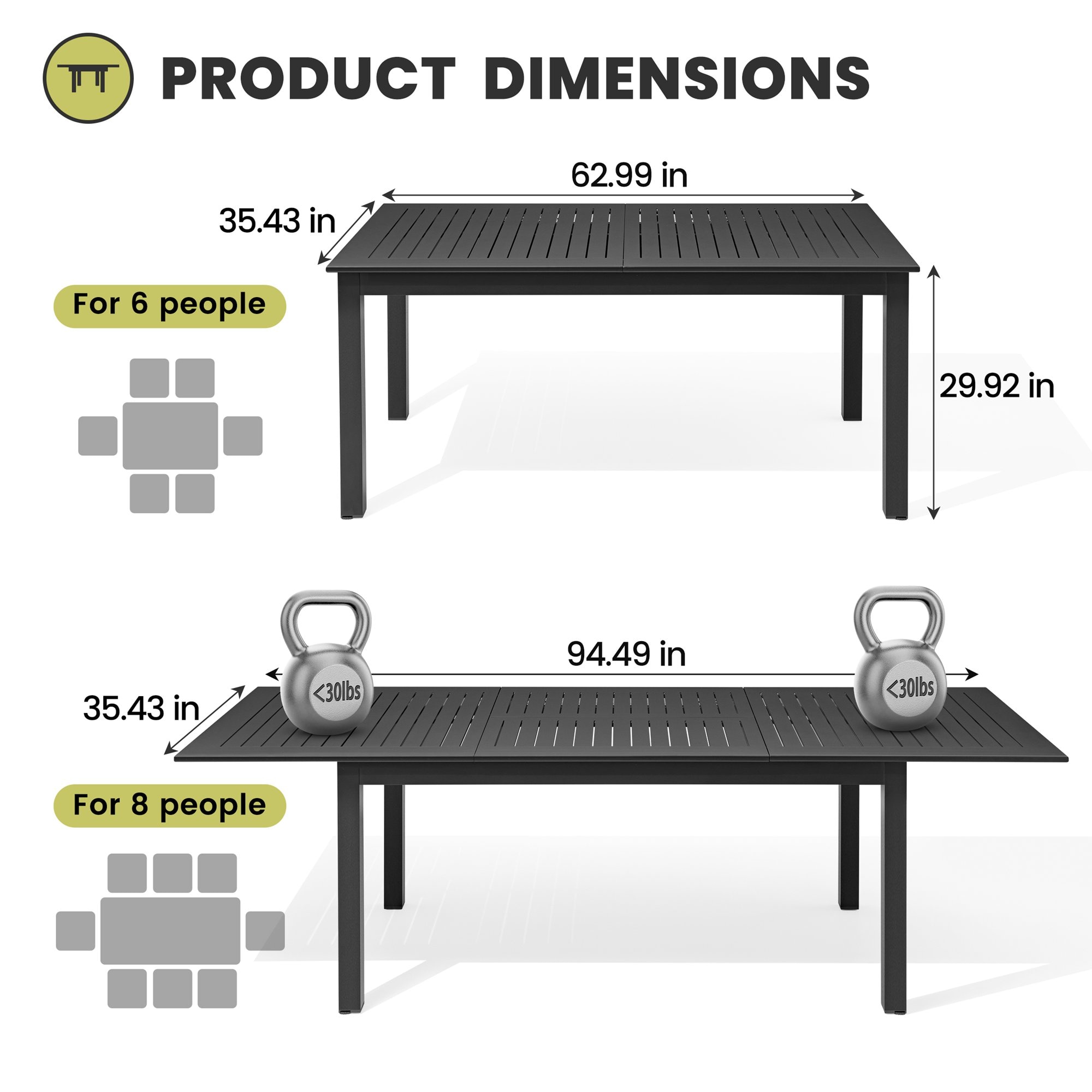 Crestlive Products CL-TB037BLK Patio-Tables - View #3