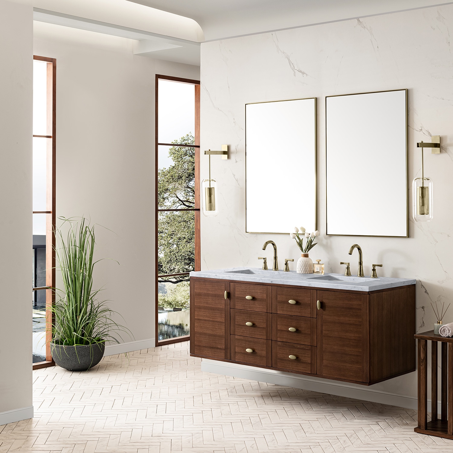 James Martin Vanities 670-V60D-WLT-3CAR Bath-Vanity-Combo - View #6