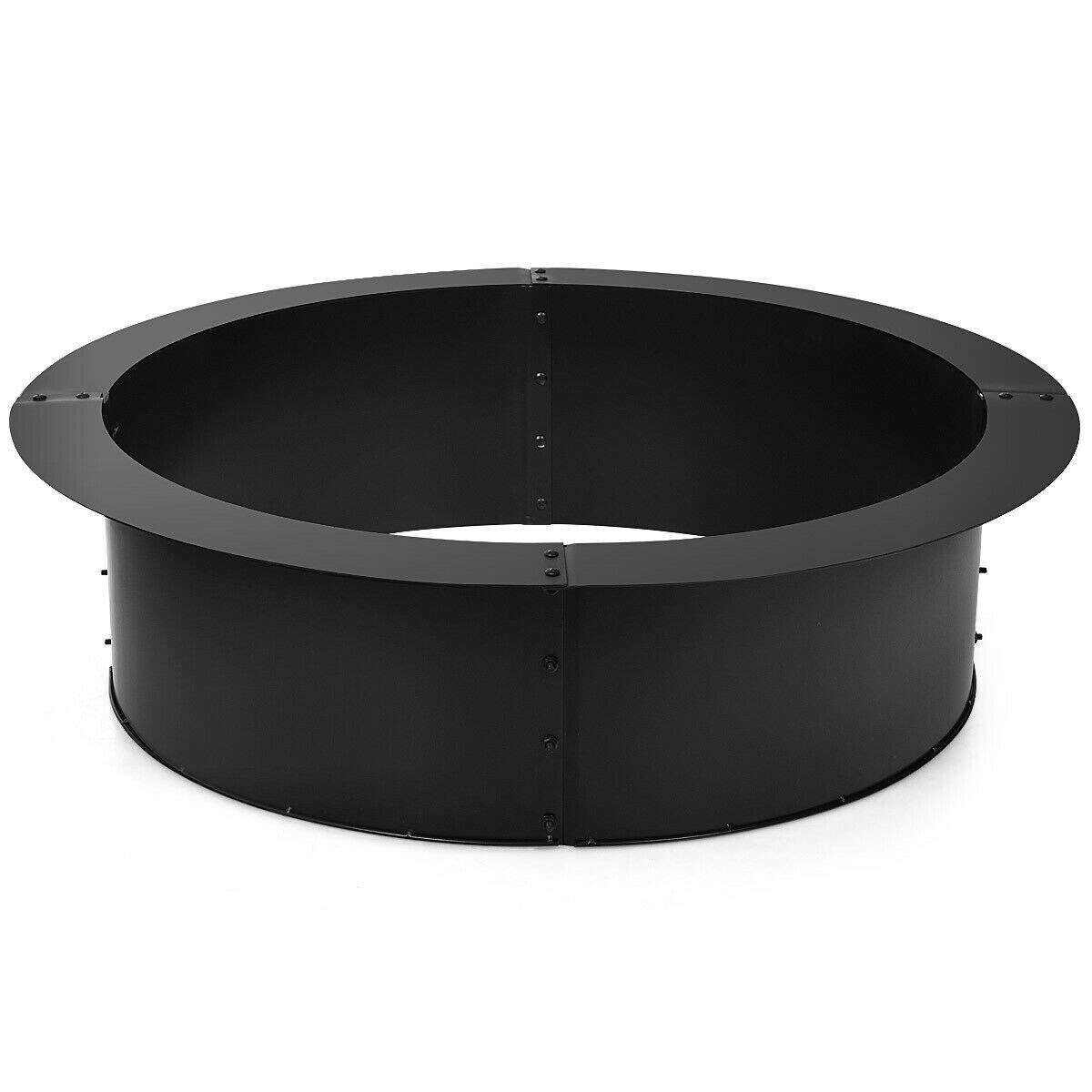 CASAINC 36 Inch Round Steel Fire Pit Ring Liner for Ground Outdoor ...