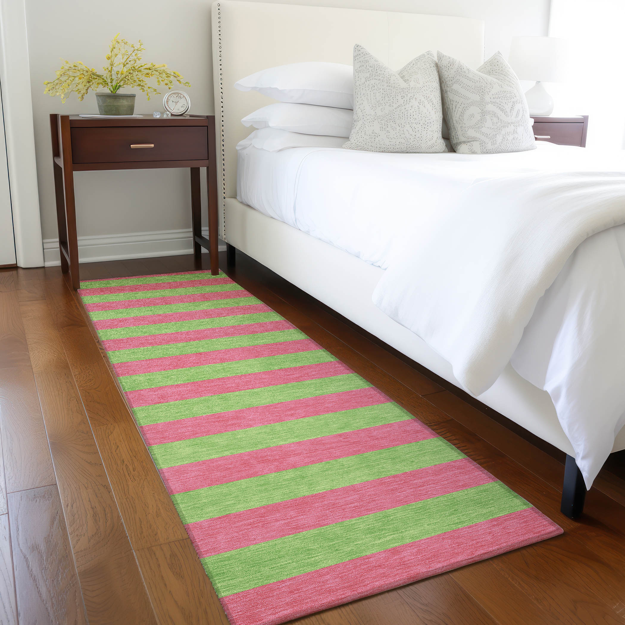 Addison Rugs ACN530BL2X8 Chantille ACN530BL 2 x 7 (ft) Polyester Blush Rectangular Indoor/Outdoor Stripe Machine washable Area rug