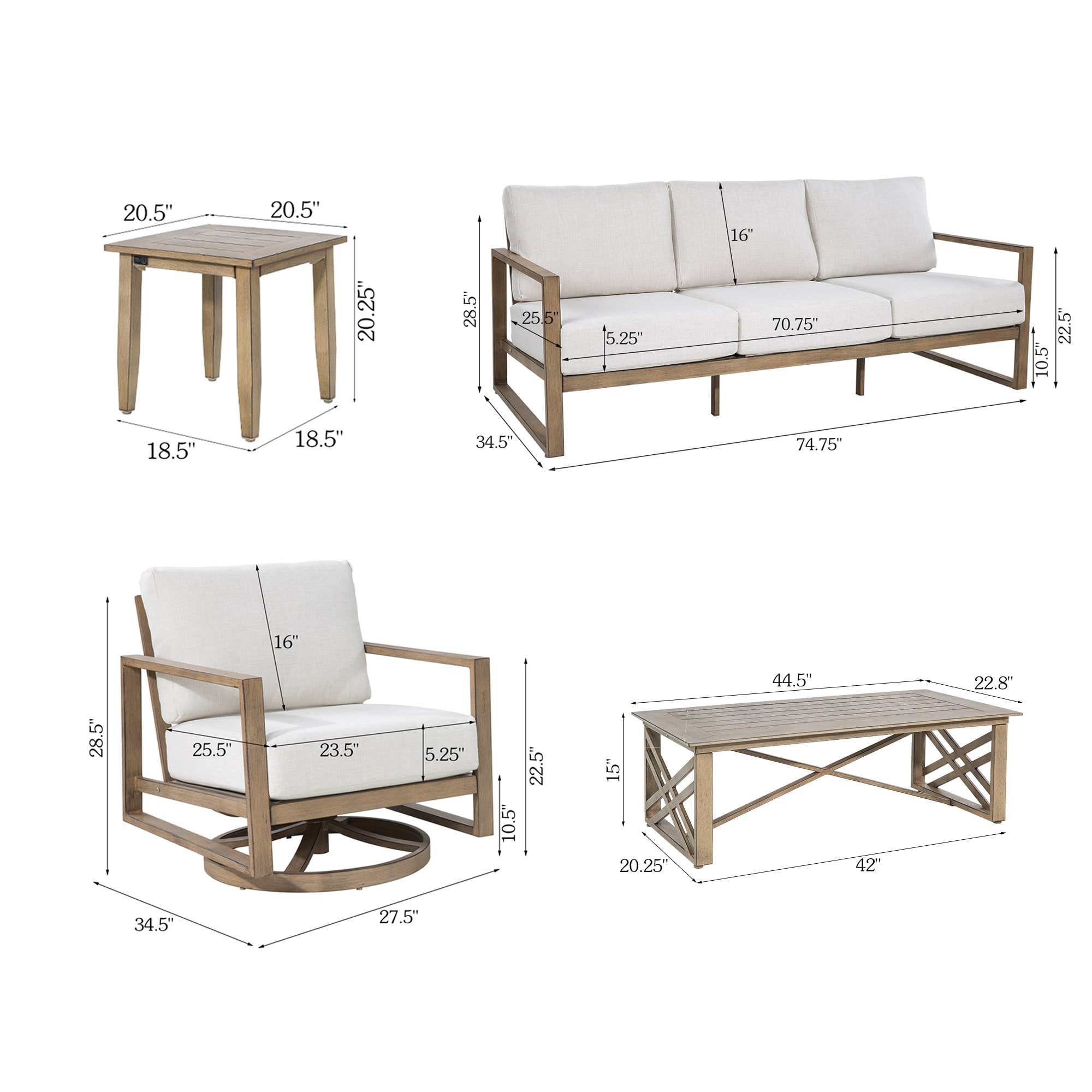 PEAK HOME FURNISHINGS 970467X2-469-470-476 Patio-Sofas-Daybeds - View #2