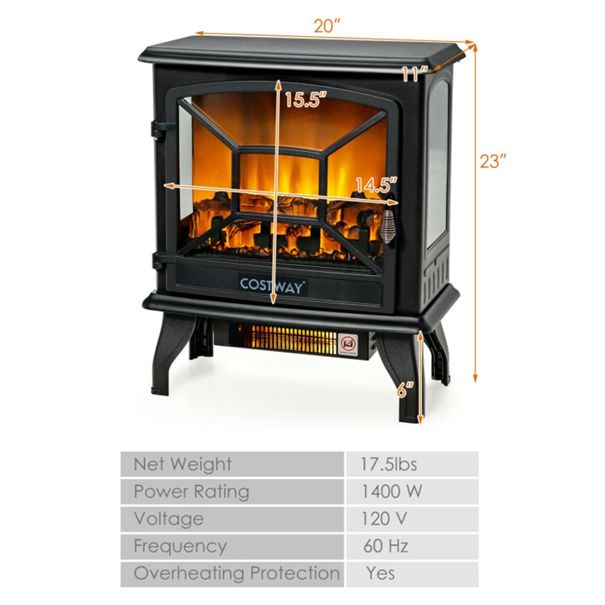 Clihome CL-BKUS-10058 Electric-Fireplaces - View #5