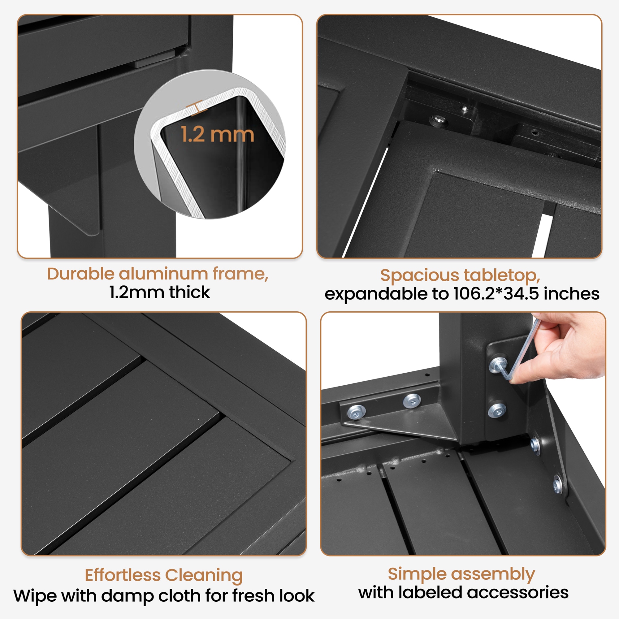 Crestlive Products CL-TB058BLK270 Patio-Tables - View #7