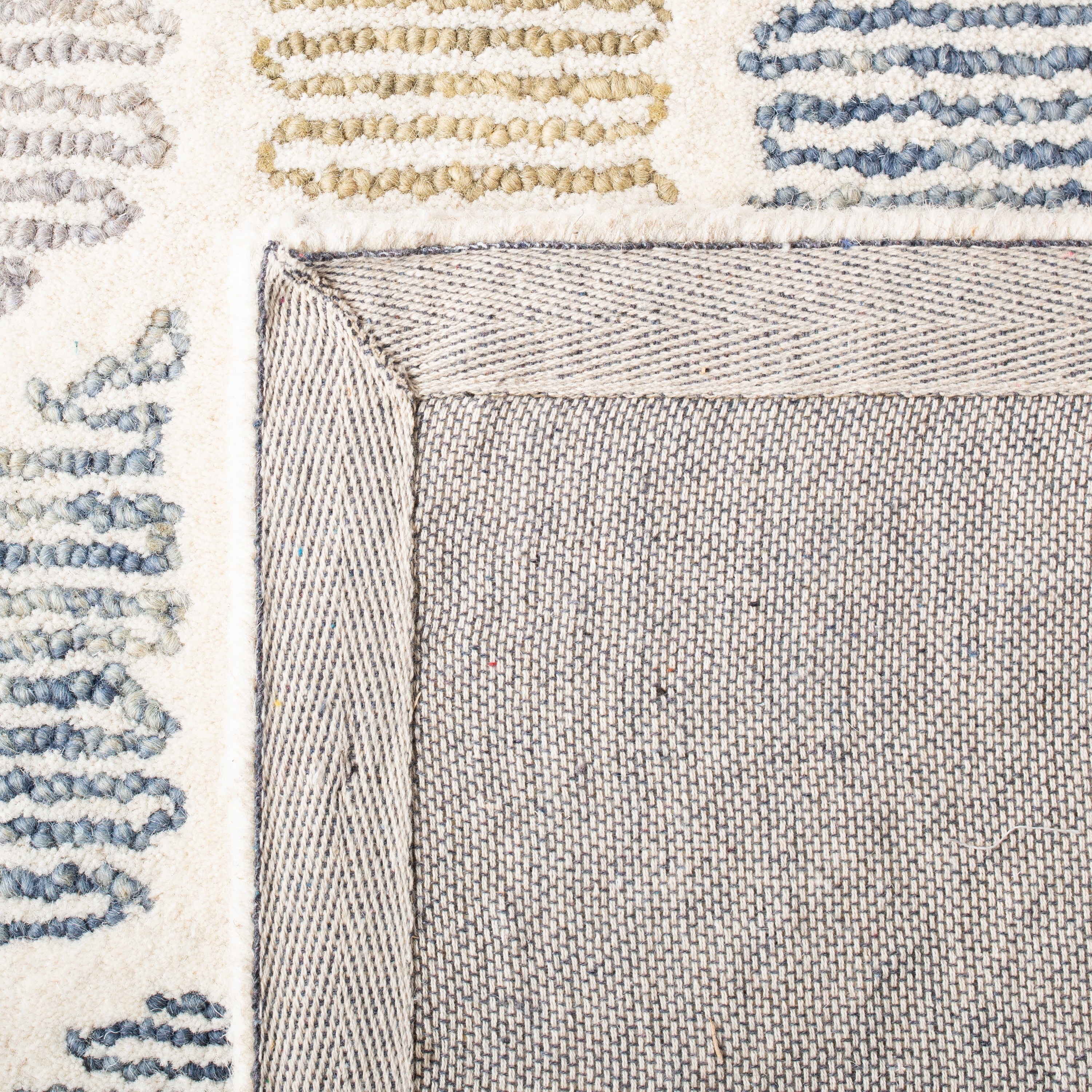 Hand-Tufted Blue Wool & Synthetic 8' x 10' Contemporary Rug