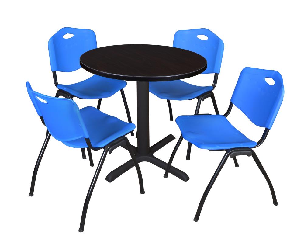 Regency TB30RNDMW47BE Breakroom Brown 4-Person Training Table (30-in W x 29-in H)