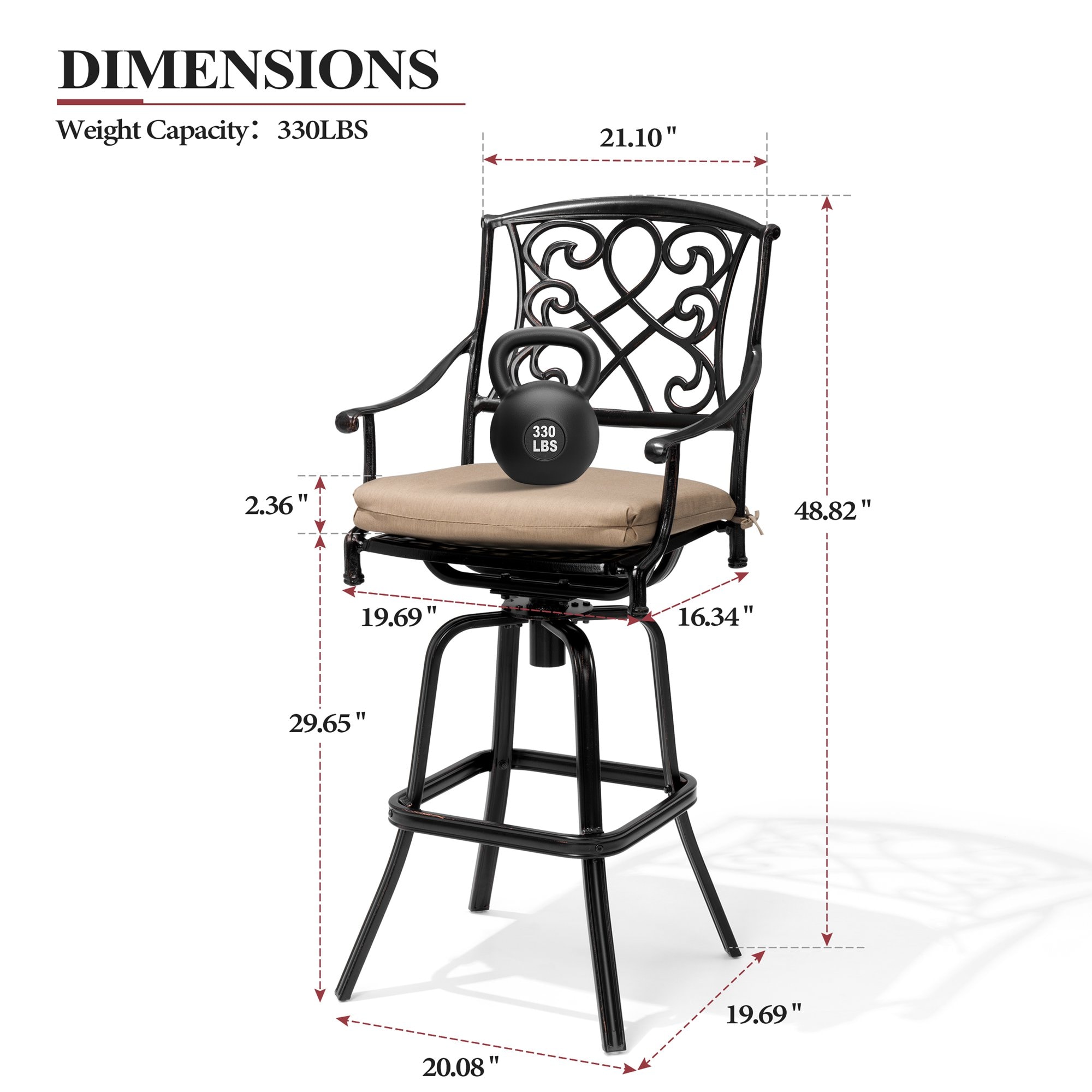 Crestlive Products CL-ST003BEI-2 Patio-Chairs - View #3
