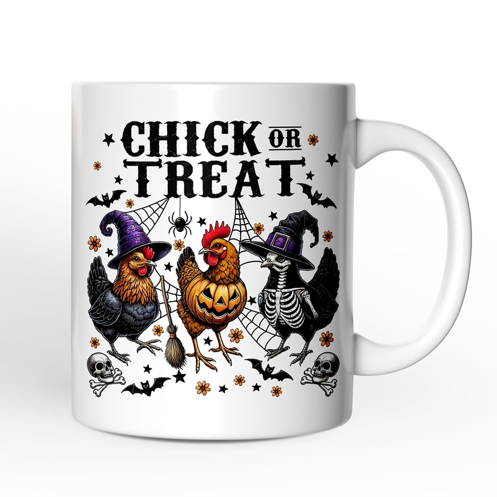 OrnamentallyYou Halloween Chickens Mug Chick or Treat Funny Farmhouse Gift #NPCM128