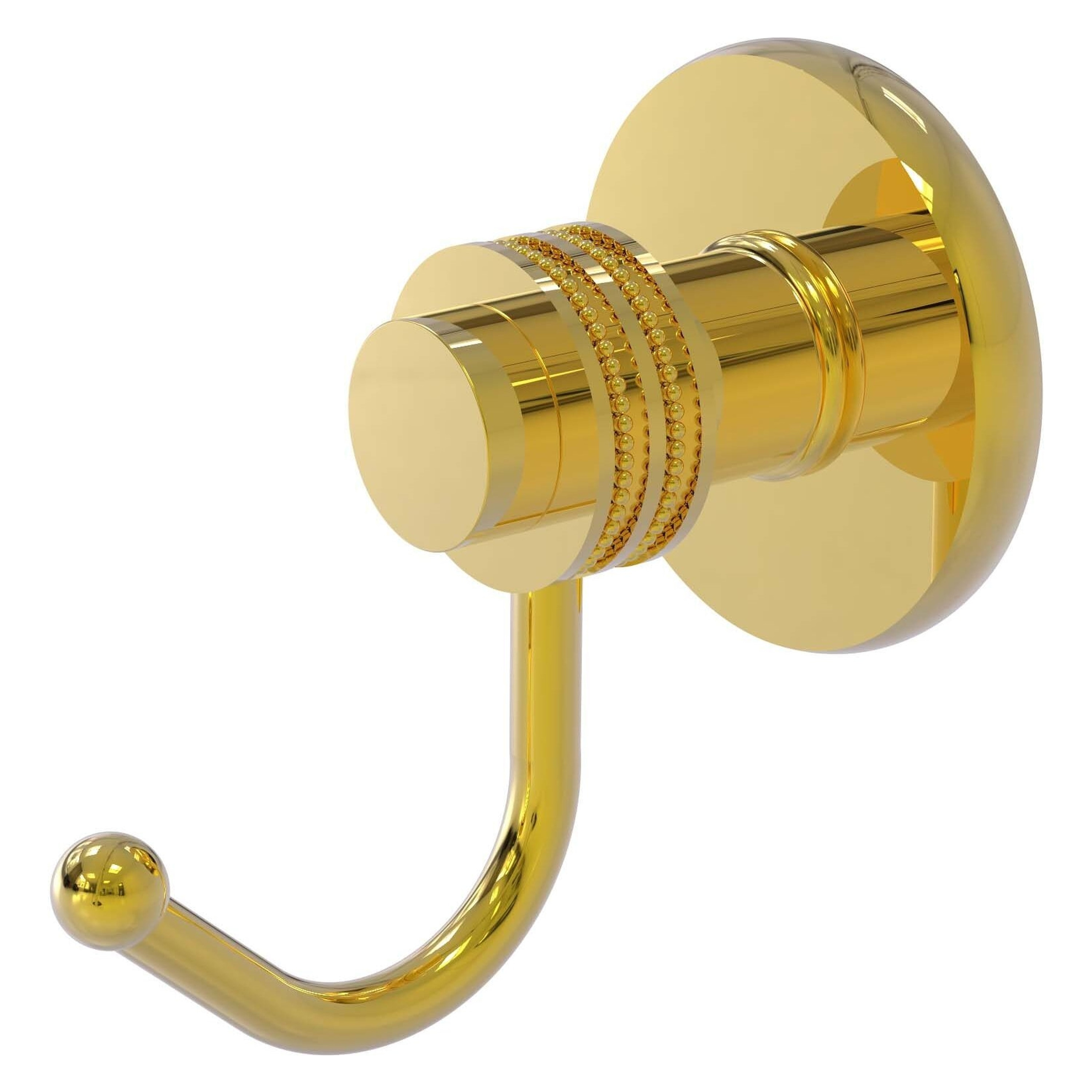 Allied Brass 920D-PB Mercury Polished Brass Single -Hook Wall mount Towel Hook