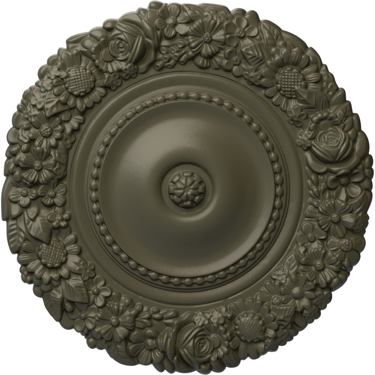 Ekena Millwork CM21MAWHF Marseille 21-in W x 21-in L Painted Witch Hazel Polyurethane Whole Ceiling Medallion