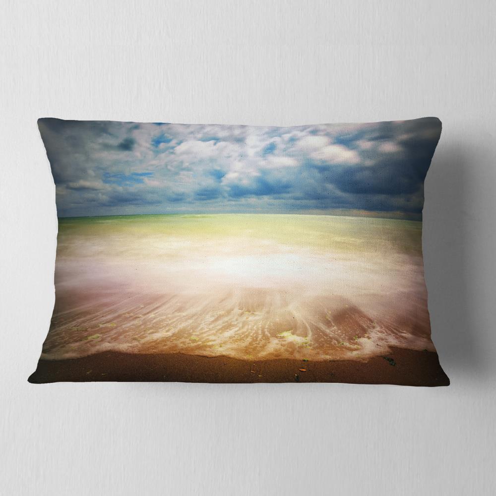 Designart CU10740-12-20 12-in x 20-in Blue Indoor Decorative Pillow