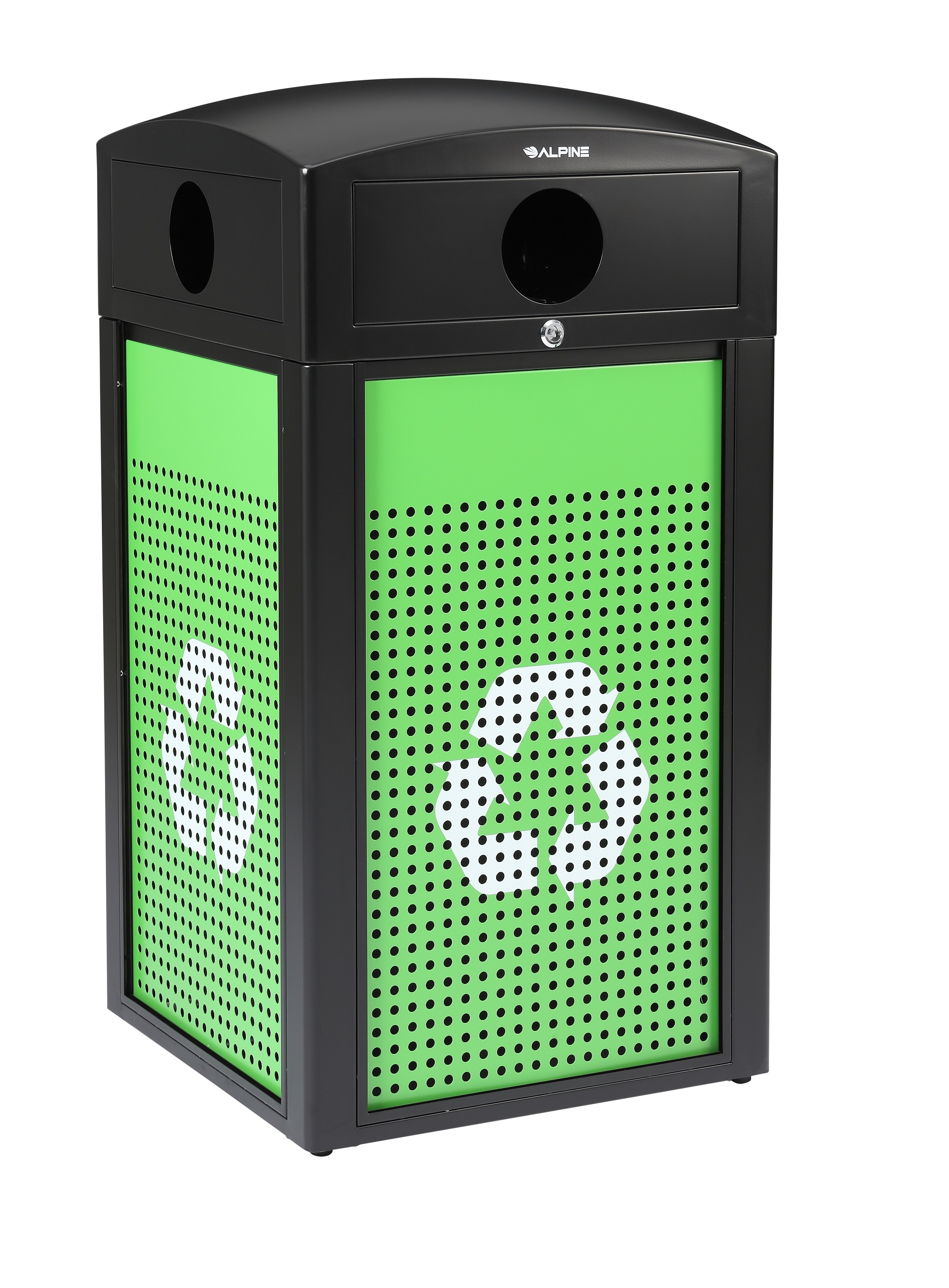 Alpine Industries 40 Gallon Steel Green All-Weather Commercial