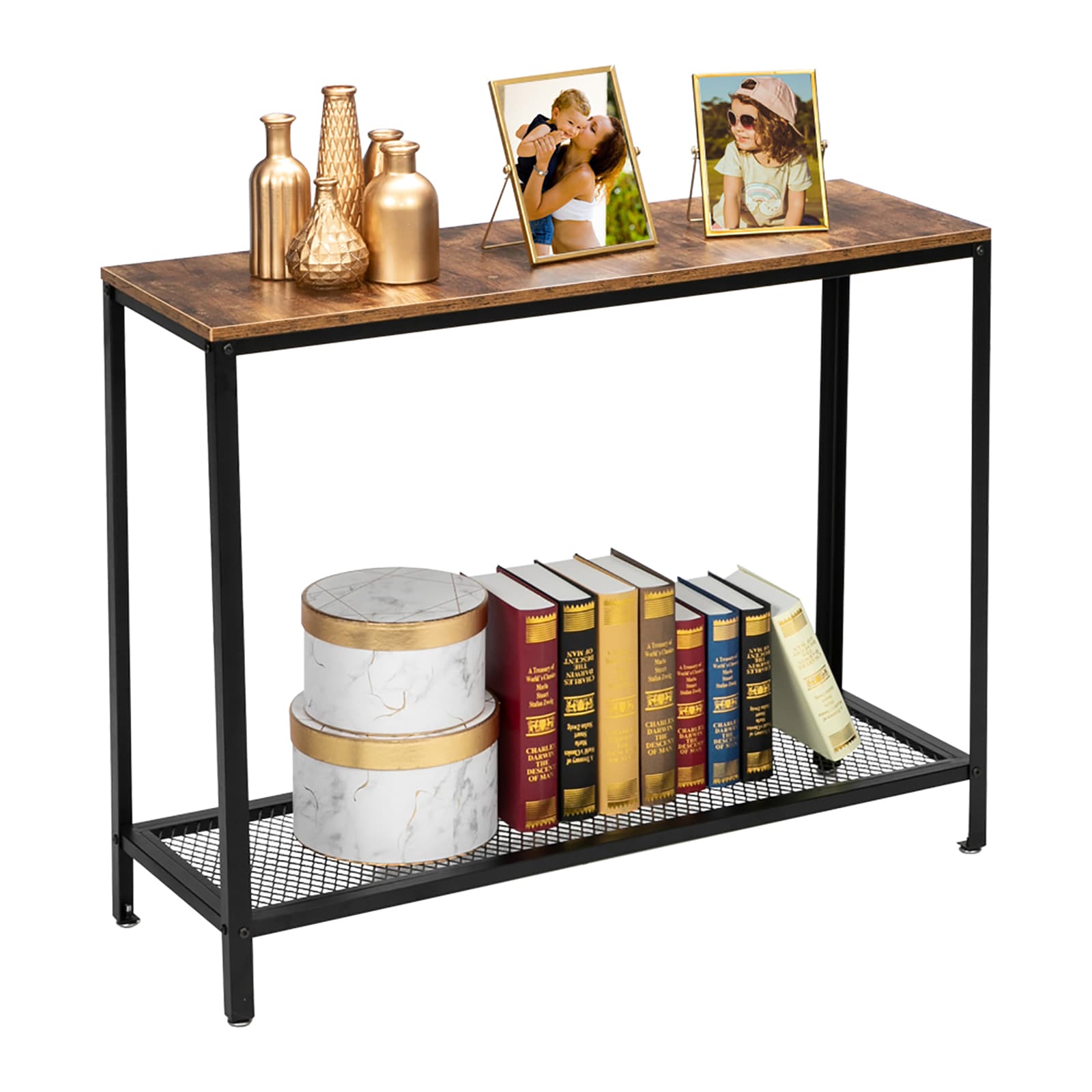 Winado 804465405680 Modern Brown Console Table